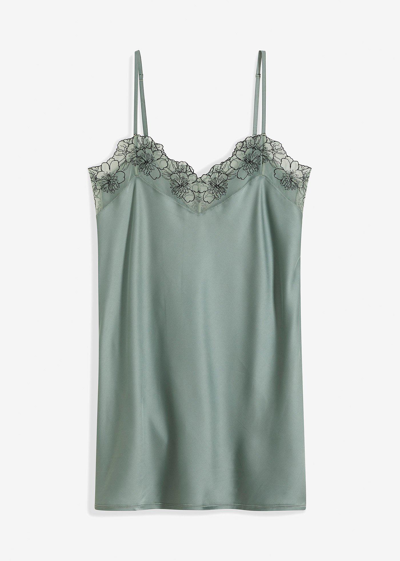 Sottoveste in satin con ricami
