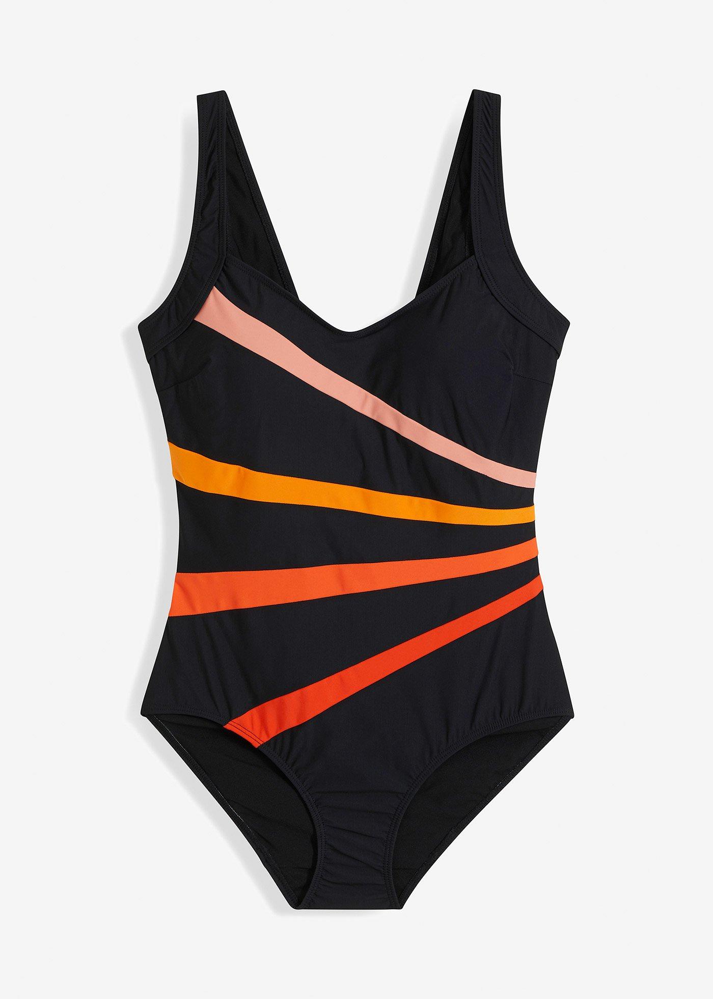 Costume intero con inserti e effetto modellante forte