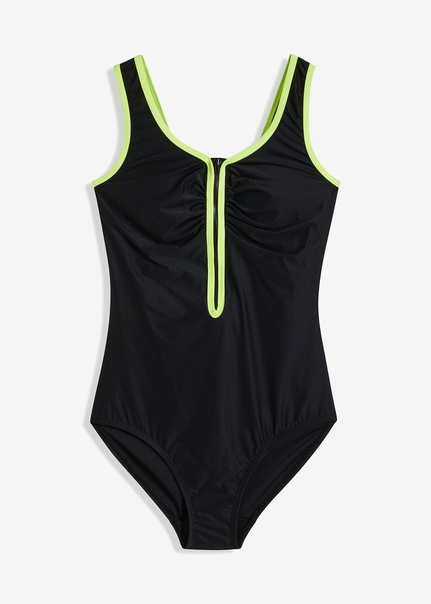 Costume intero con cerniera e effetto modellante leggero
