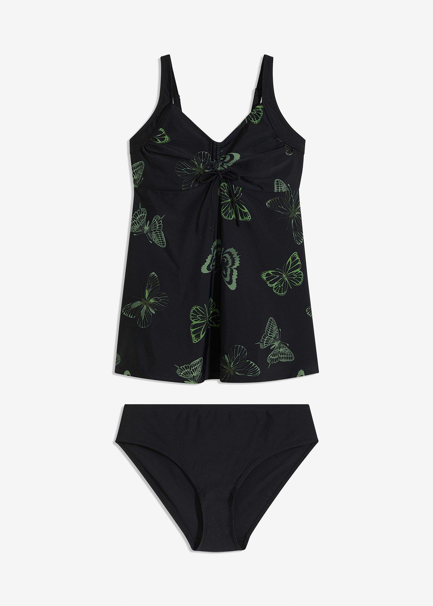 Tankini lungo con scollatura a V (set 2 pezzi)
