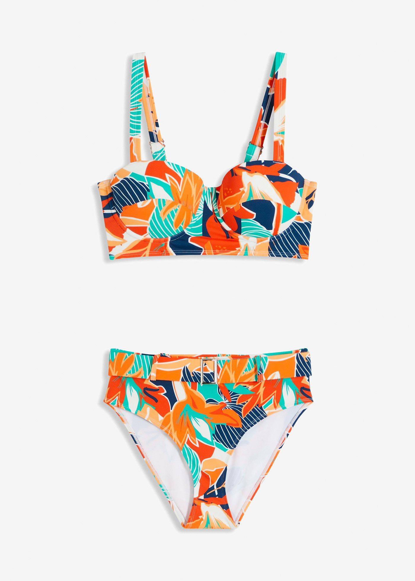 Bikini con ferretto e slip a vita alta (set 2 pezzi)