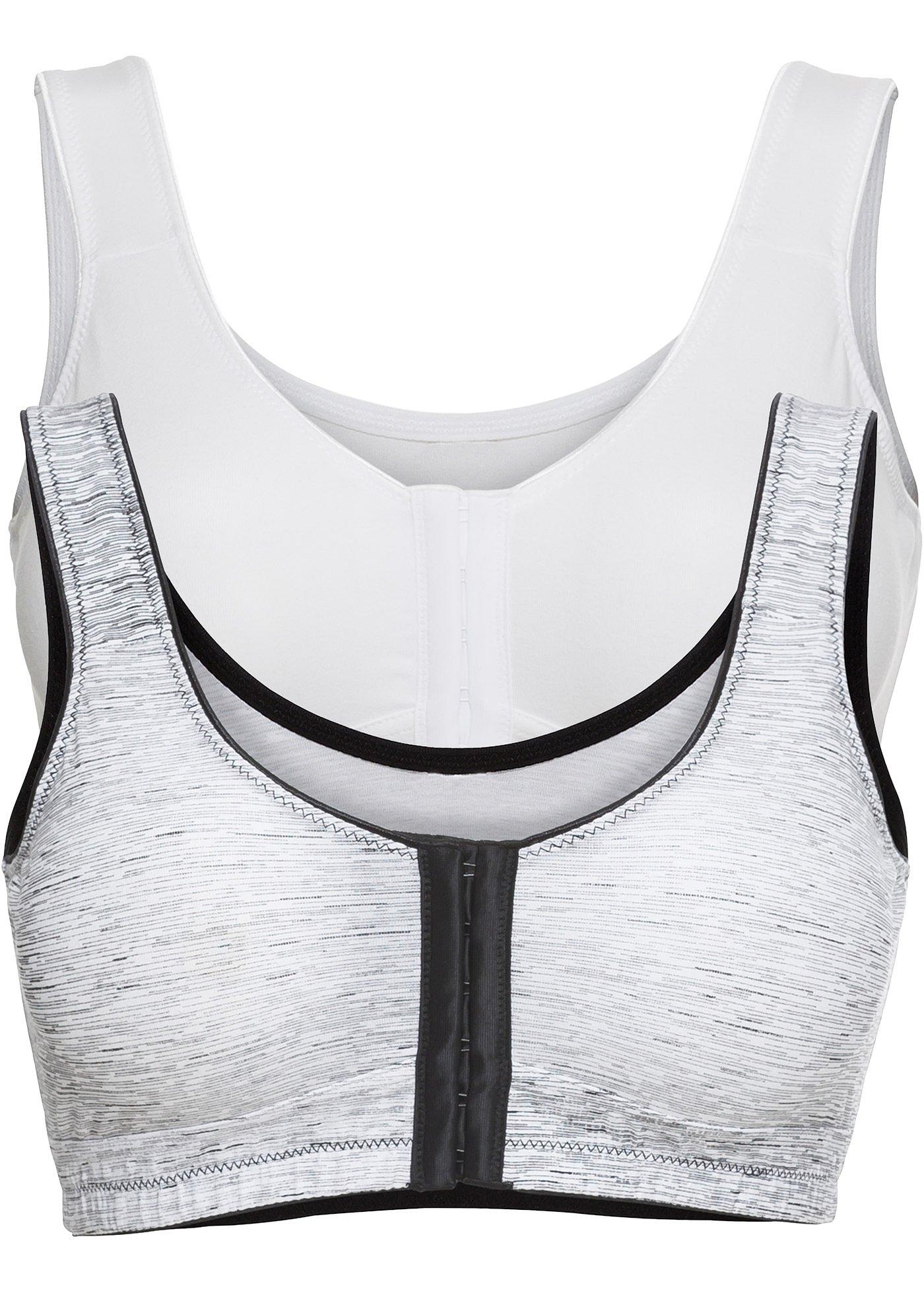 Reggiseno con chiusura anteriore senza ferretto con cotone biologico (pacco da 2)