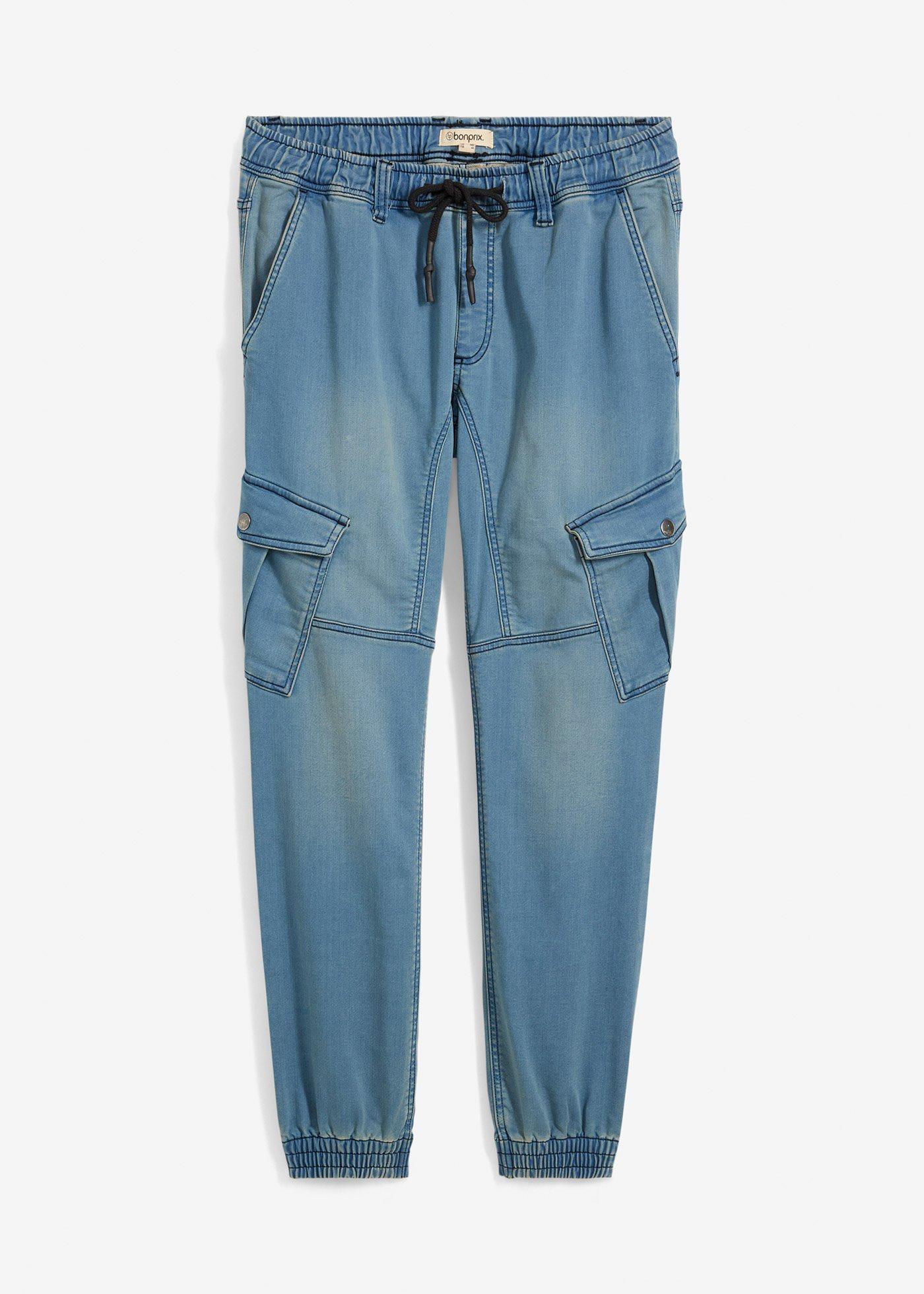 Jeans jogger con elastico in vita regular fit, straight