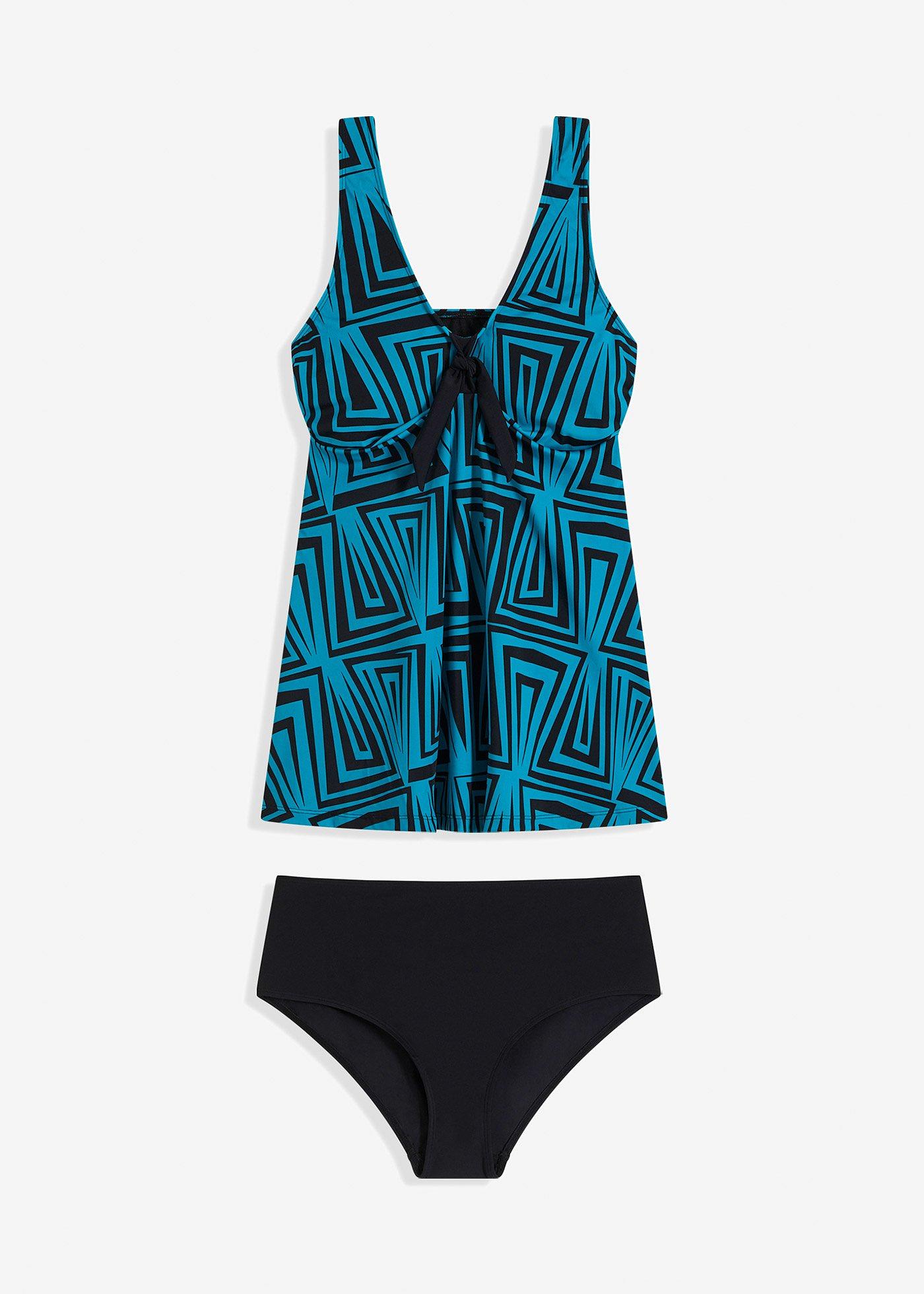 Tankini lungo con spalline larghe (set 2 pezzi)