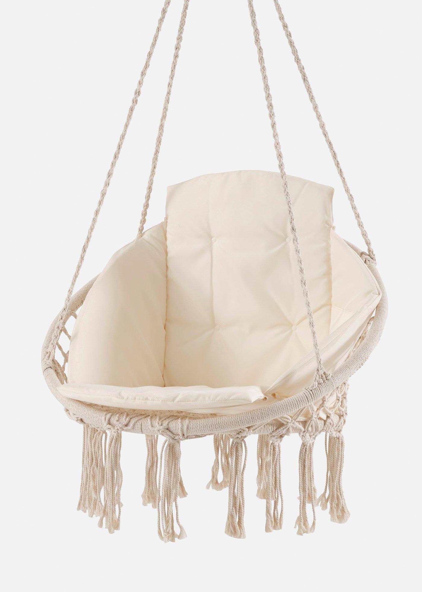 Poltrona sospesa in stile boho
