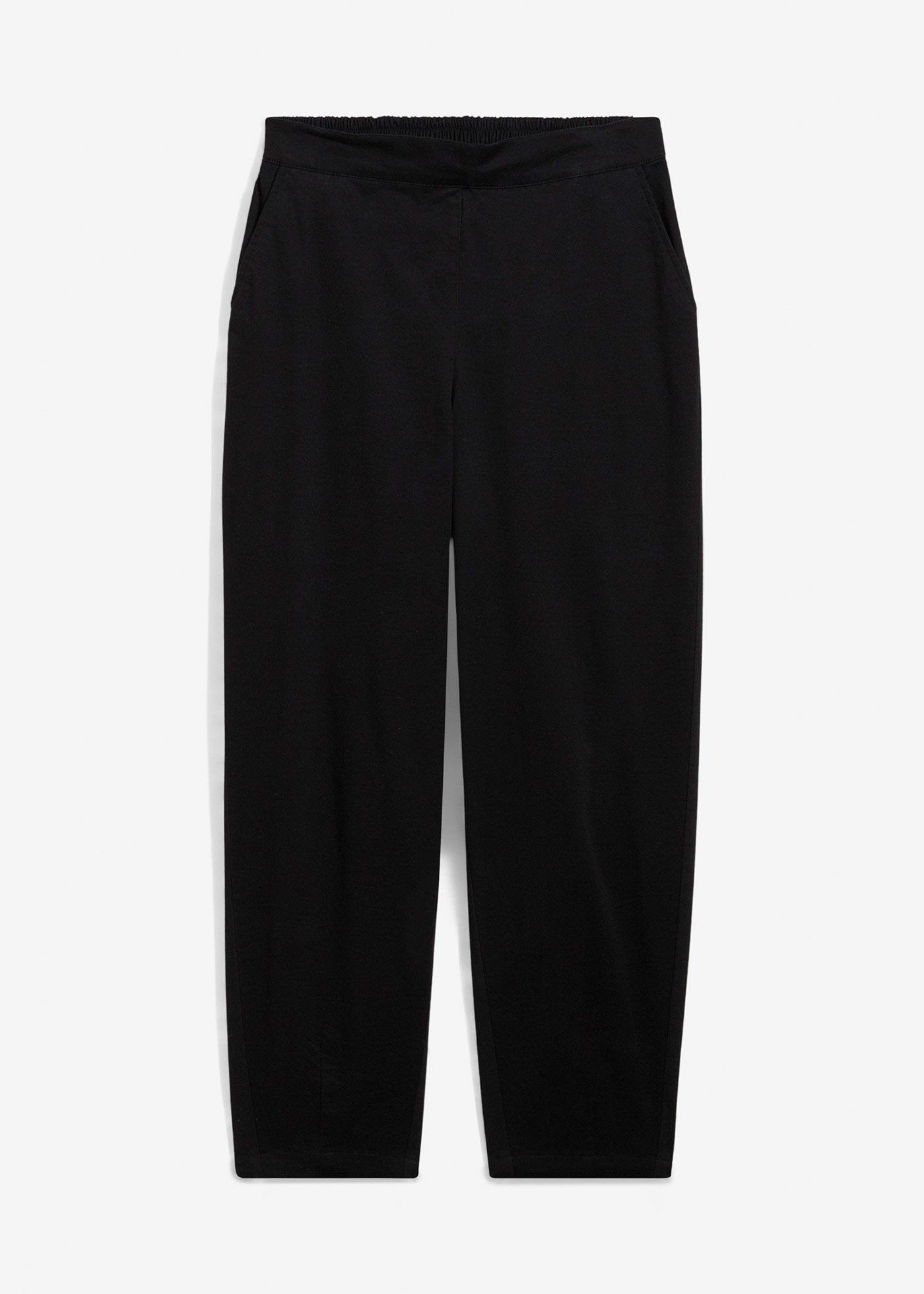 Pantaloni con cinta comoda in misto cotone