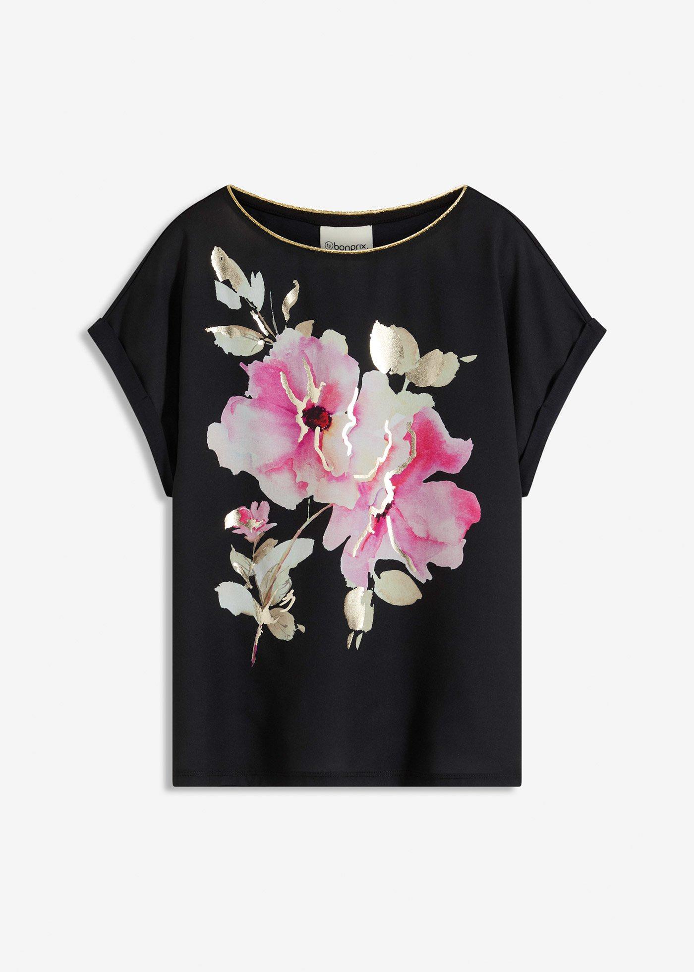 Maglia con inserto in tessuto
