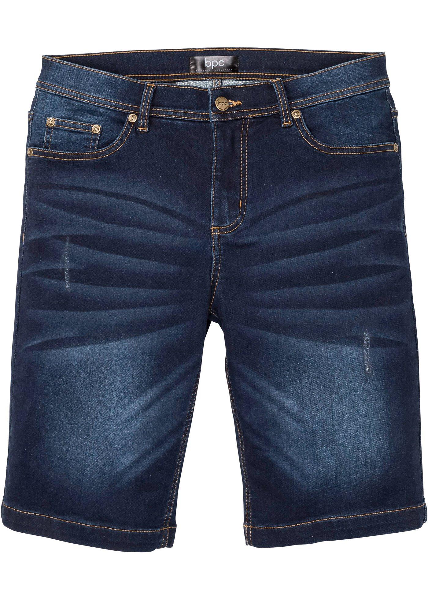 Bermuda di jeans in felpa con taglio comfort, regular fit