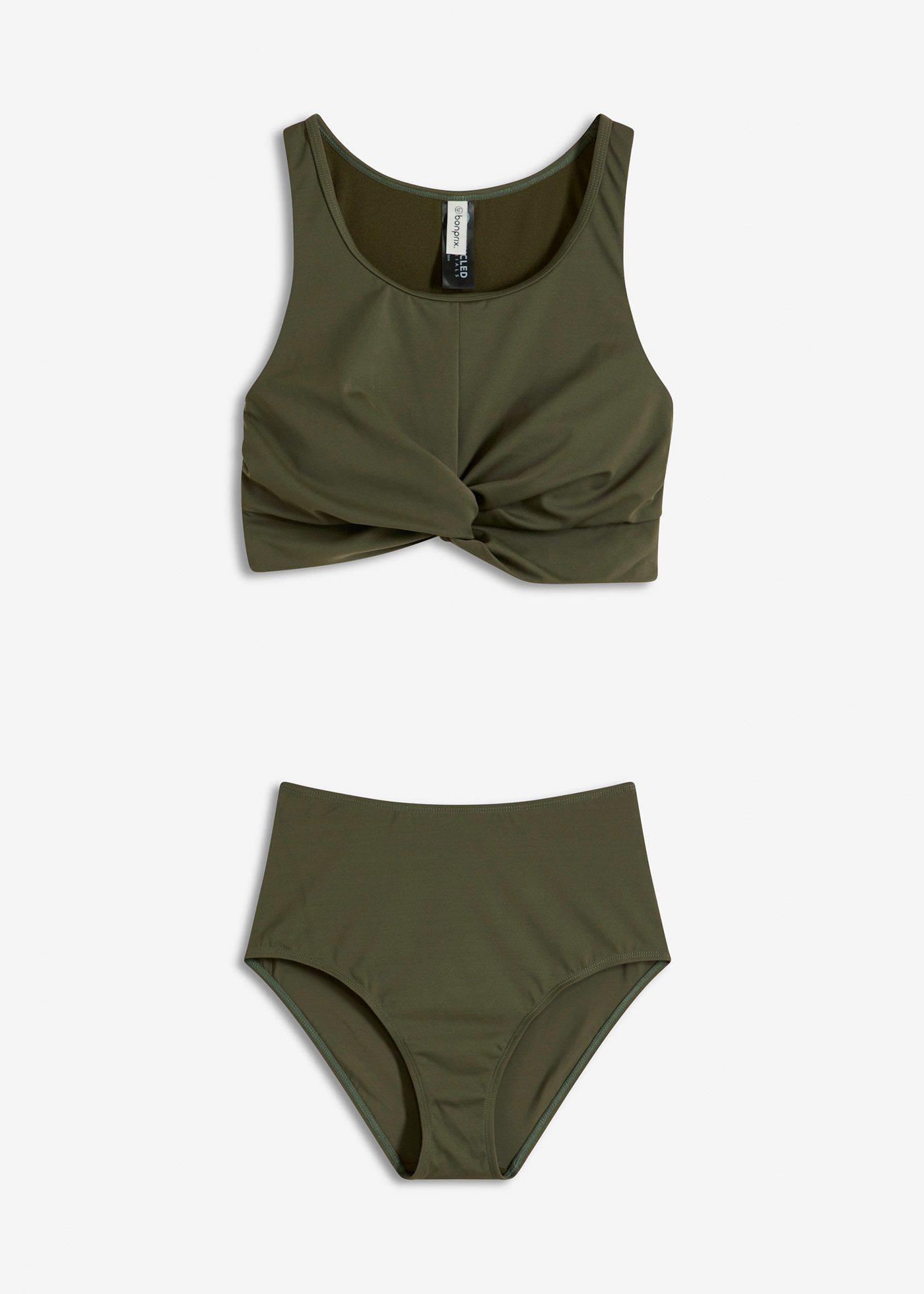 Bikini a bustier con dettaglio incrociato (set 2 pezzi)