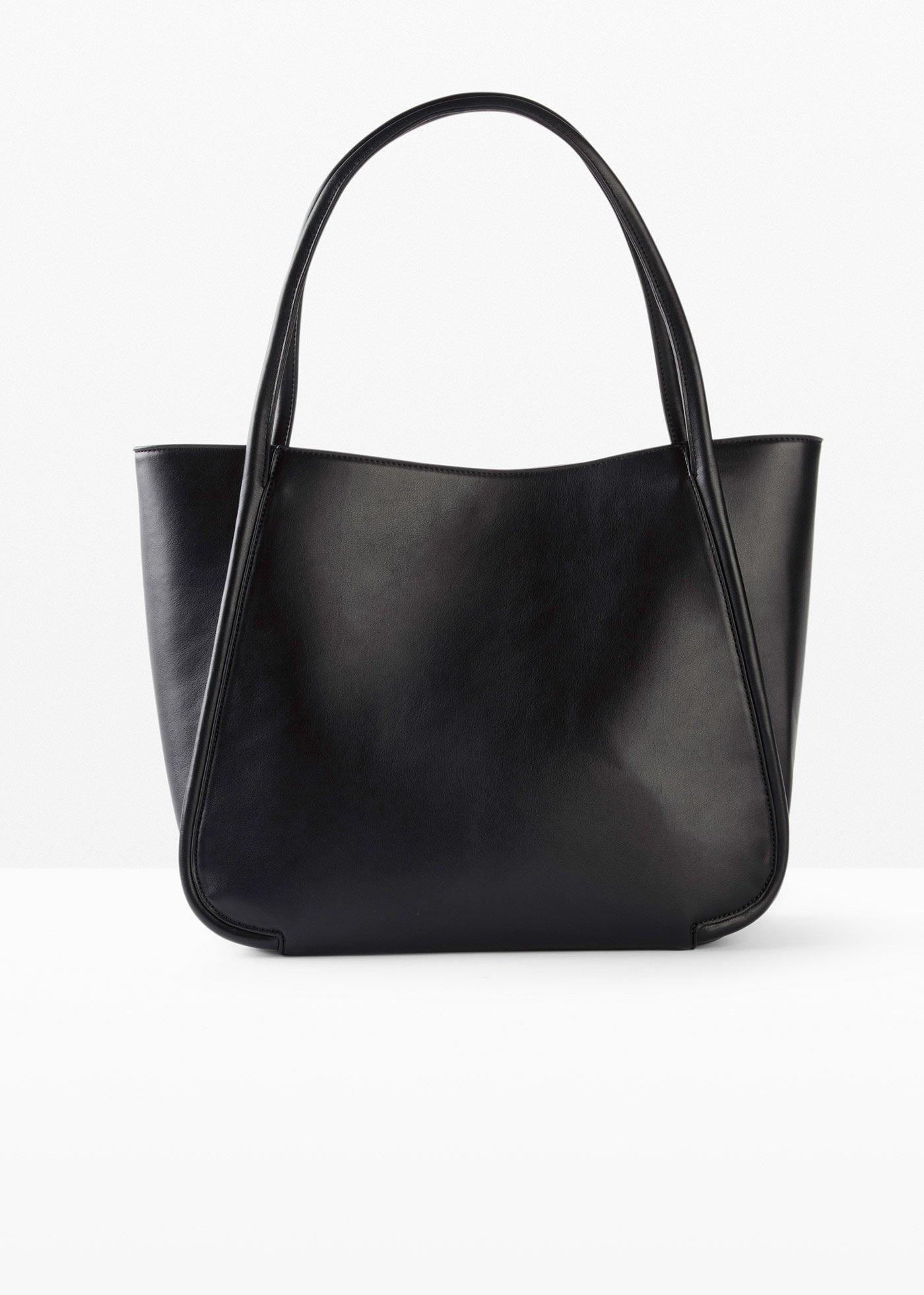 Borsa shopper con profili arrotondati e tasca interna grande