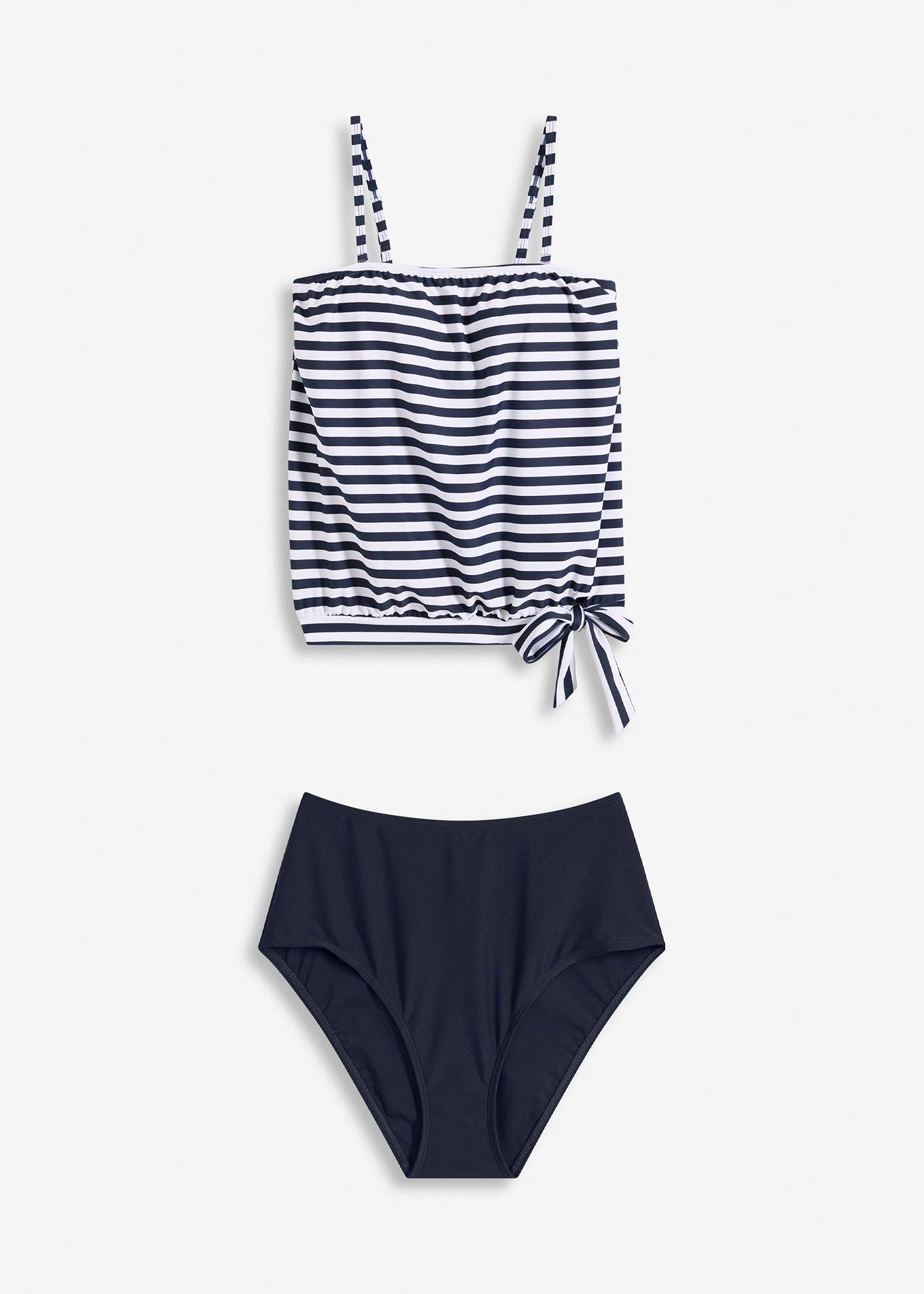 Tankini oversize con spalline staccabili (set 2 pezzi)