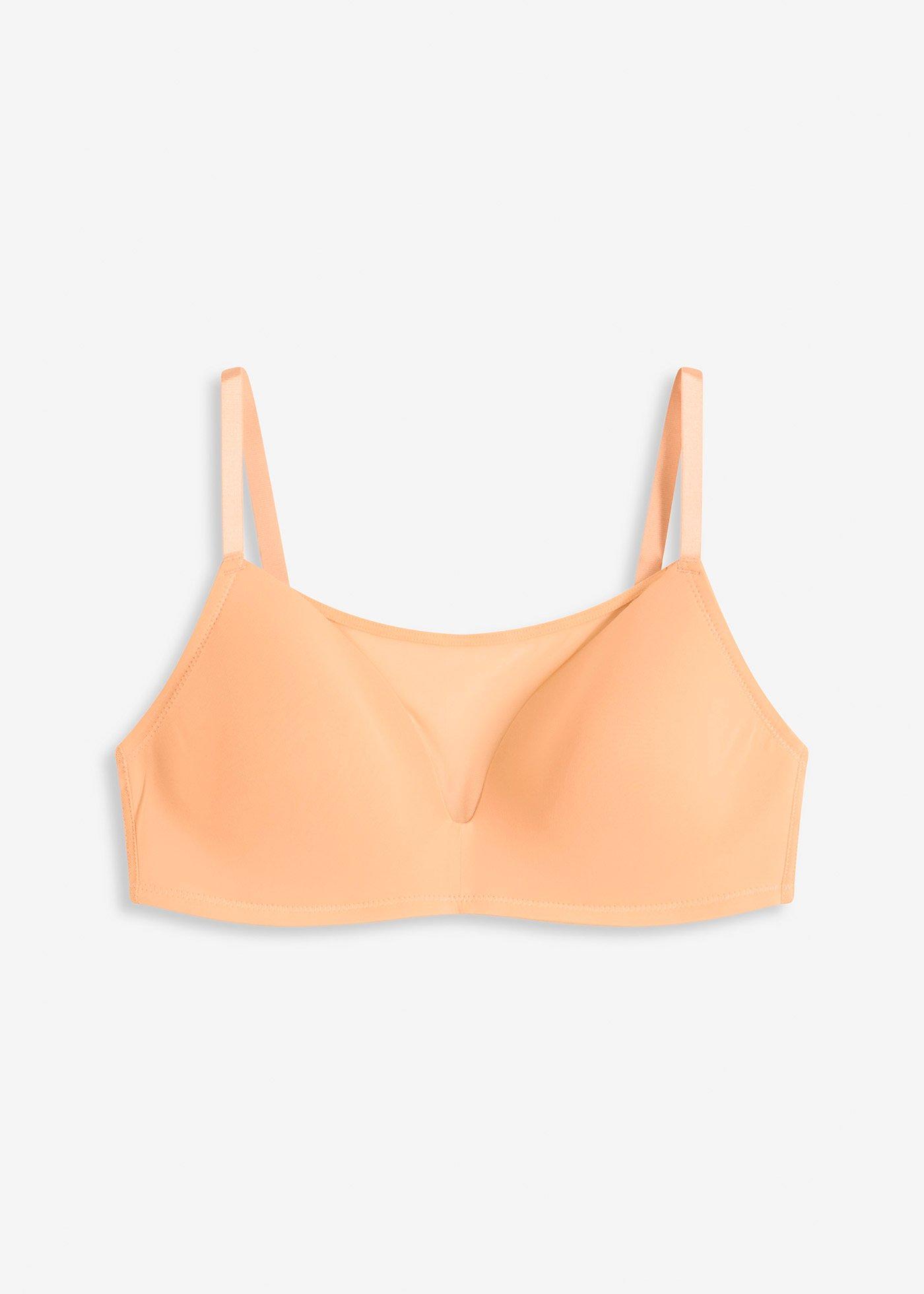 Reggiseno con coppe preformate e mesh, senza ferretto