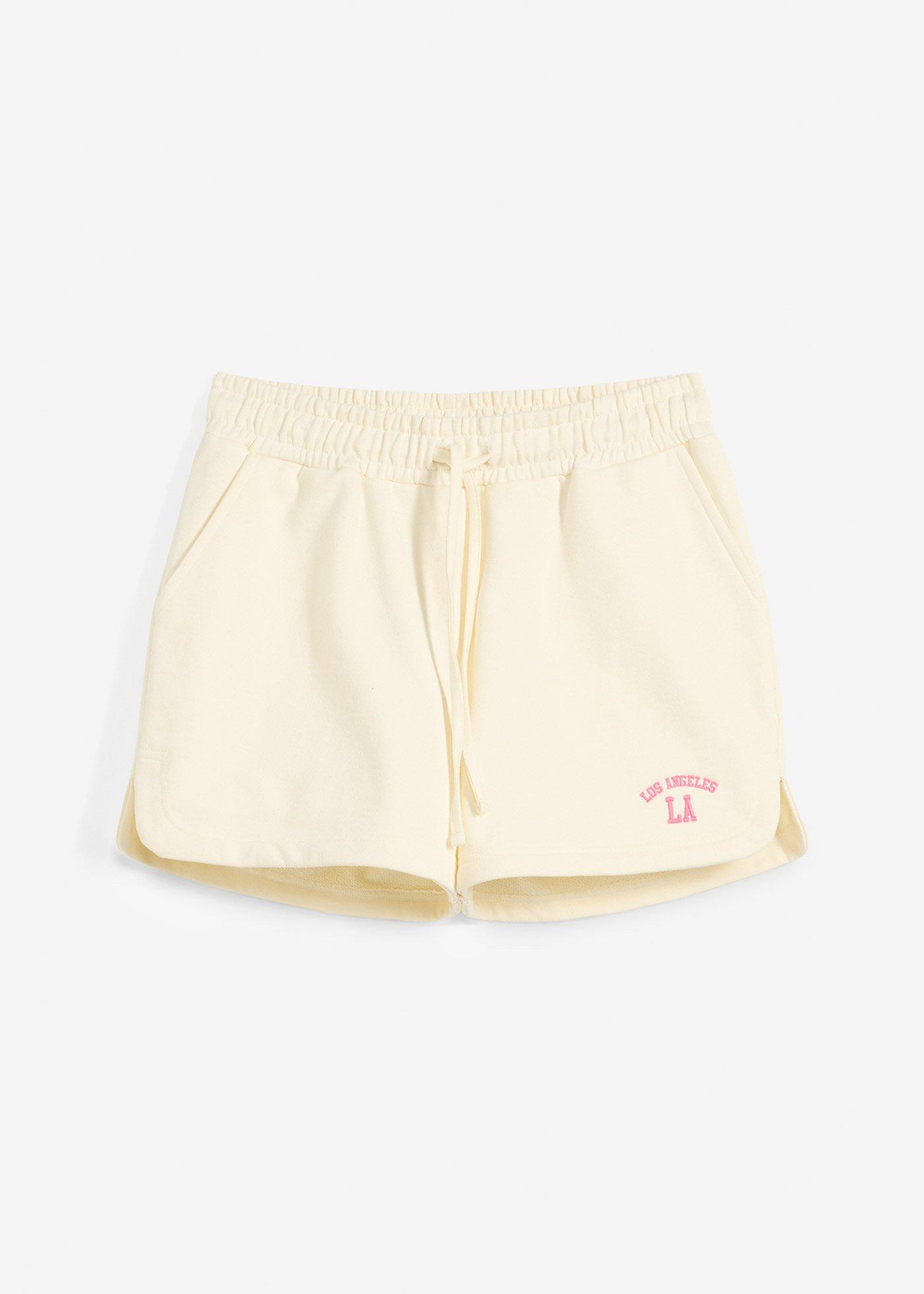 Shorts in felpa di puro cotone biologico