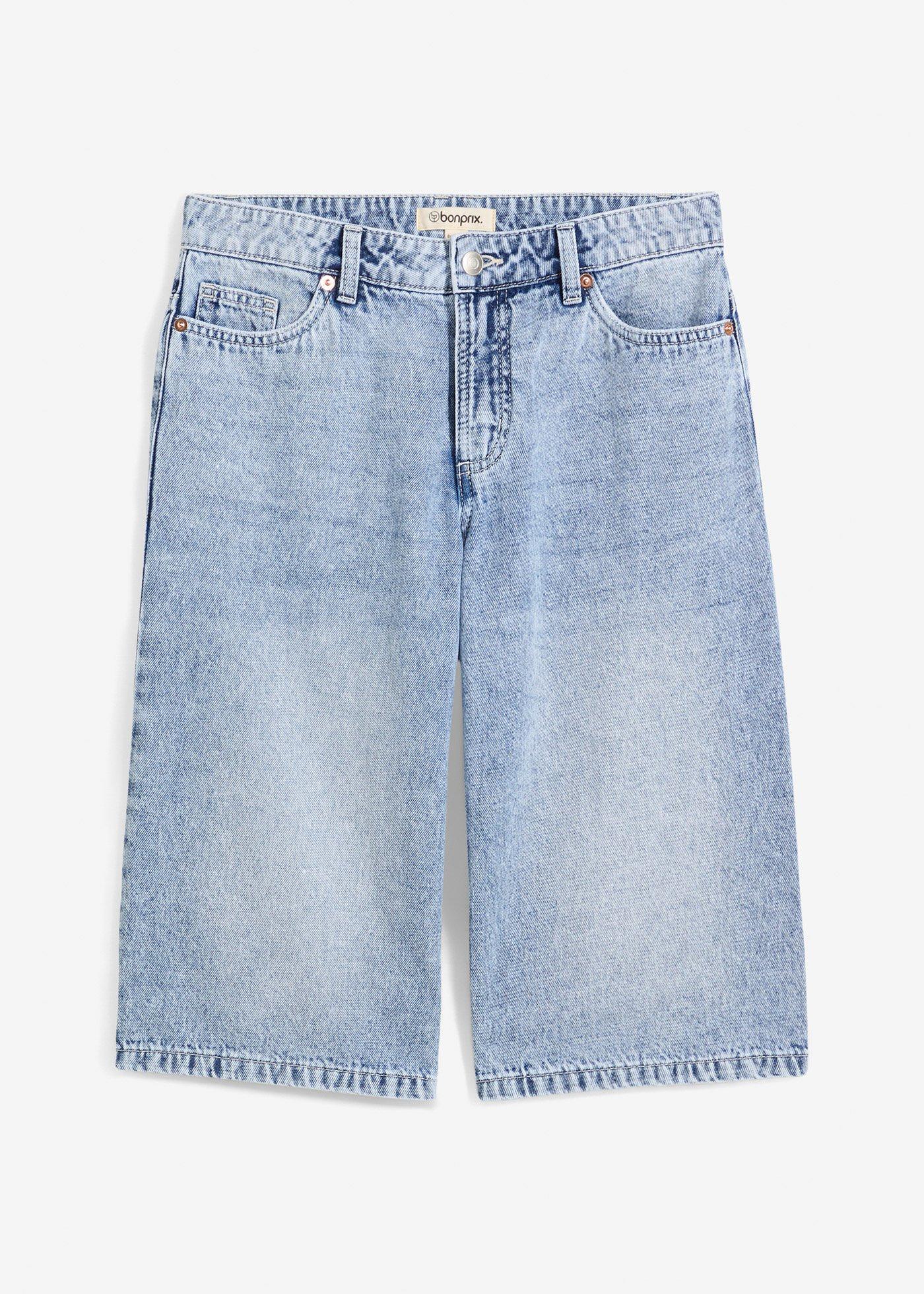 Bermuda in jeans, vita media