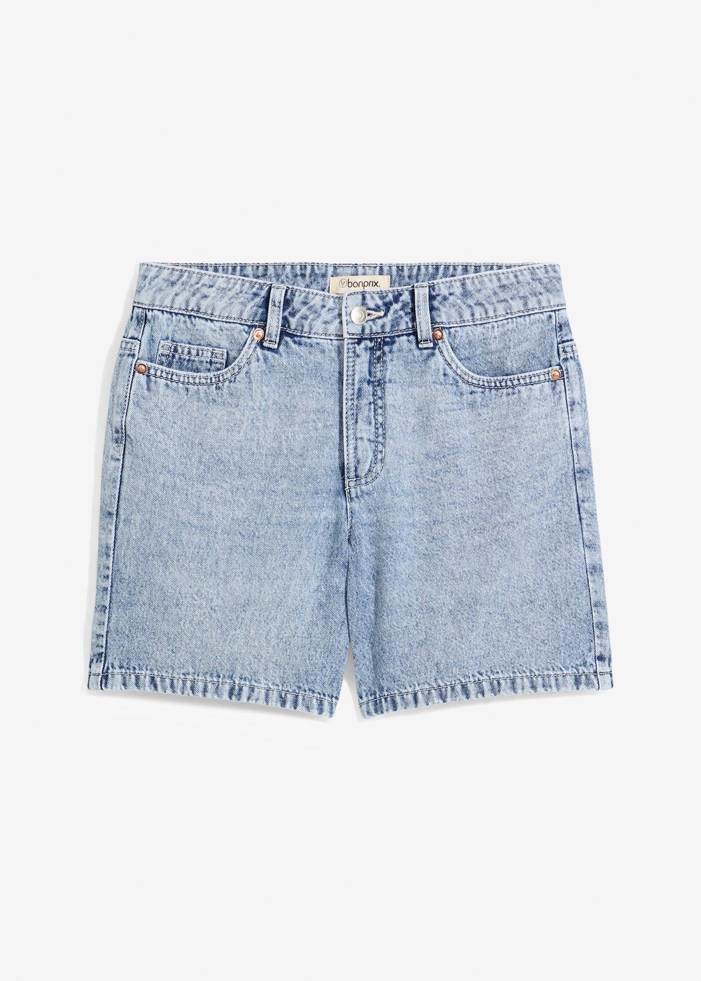 Bermuda in jeans, vita media