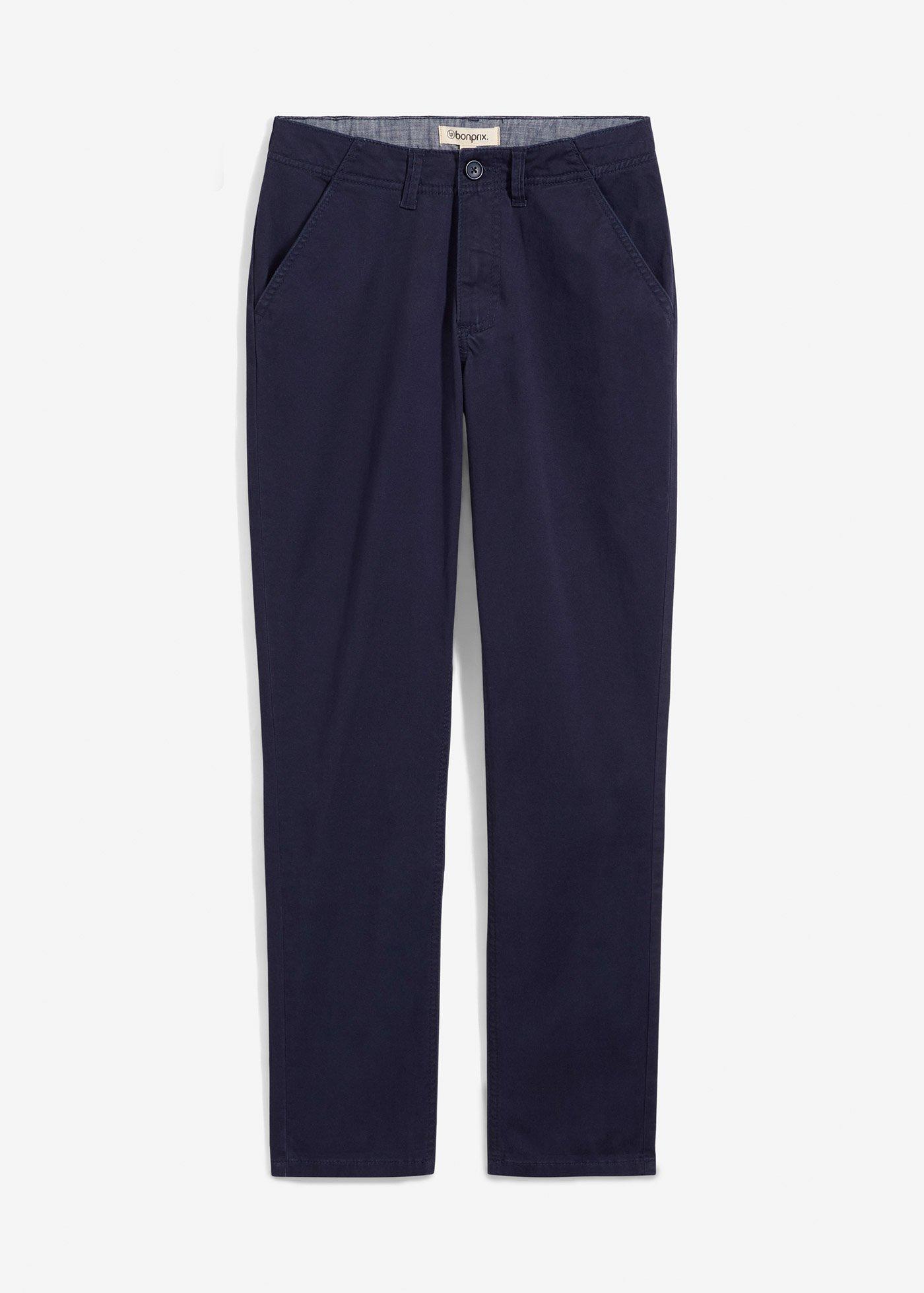 Pantaloni chino slim fit con vita regolabile, straight