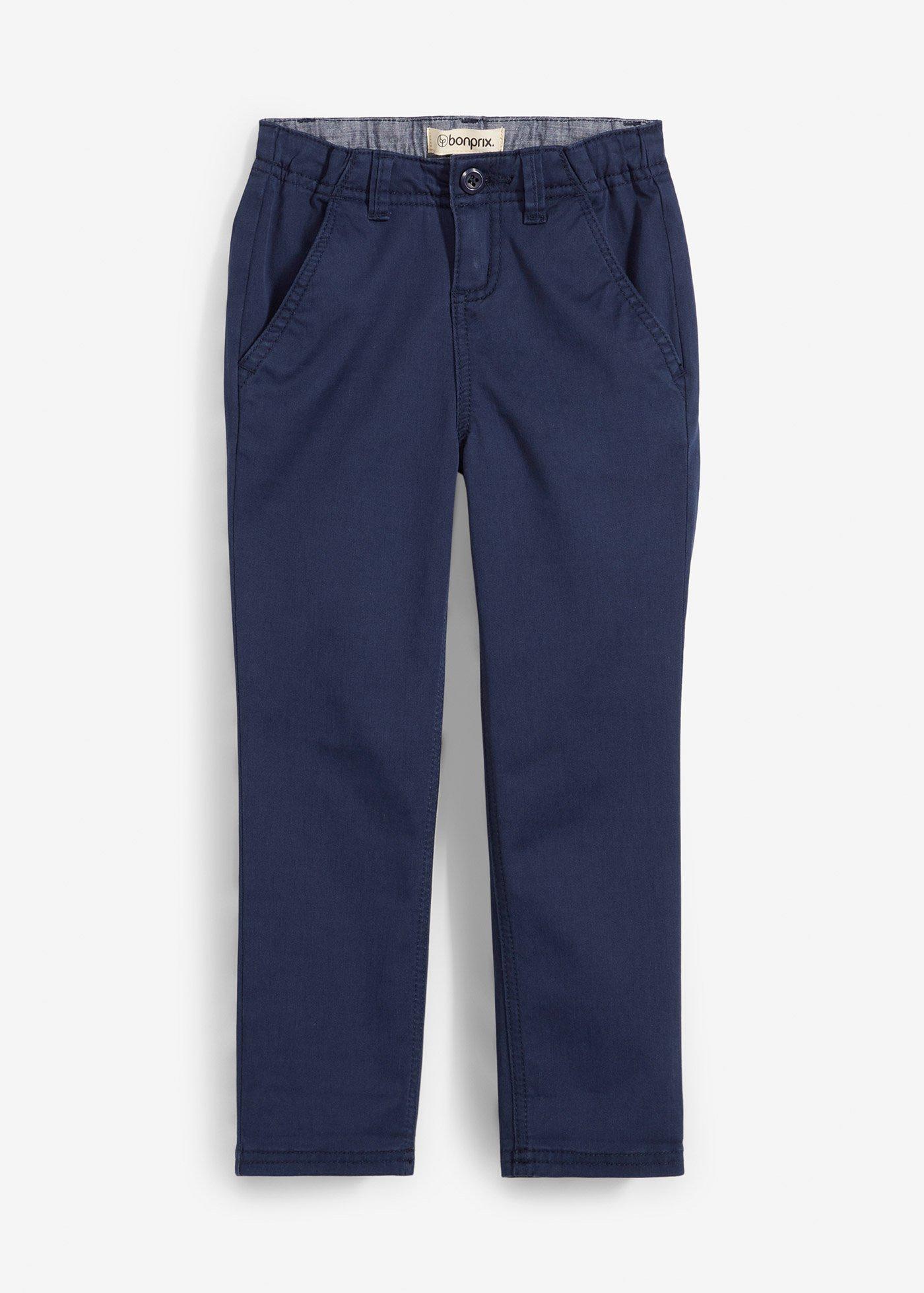 Pantaloni chino slim fit con vita regolabile, straight