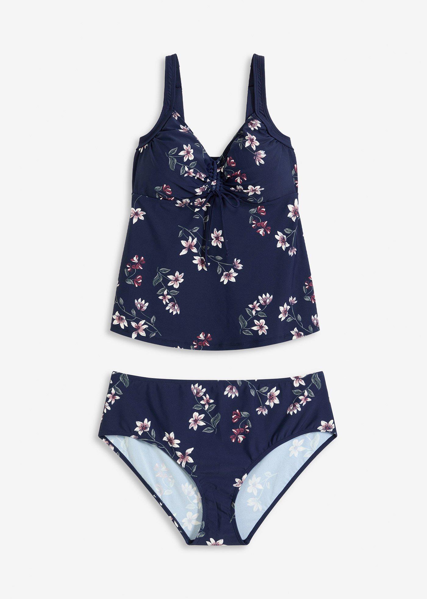 Tankini con arricciatura (set 2 pezzi)