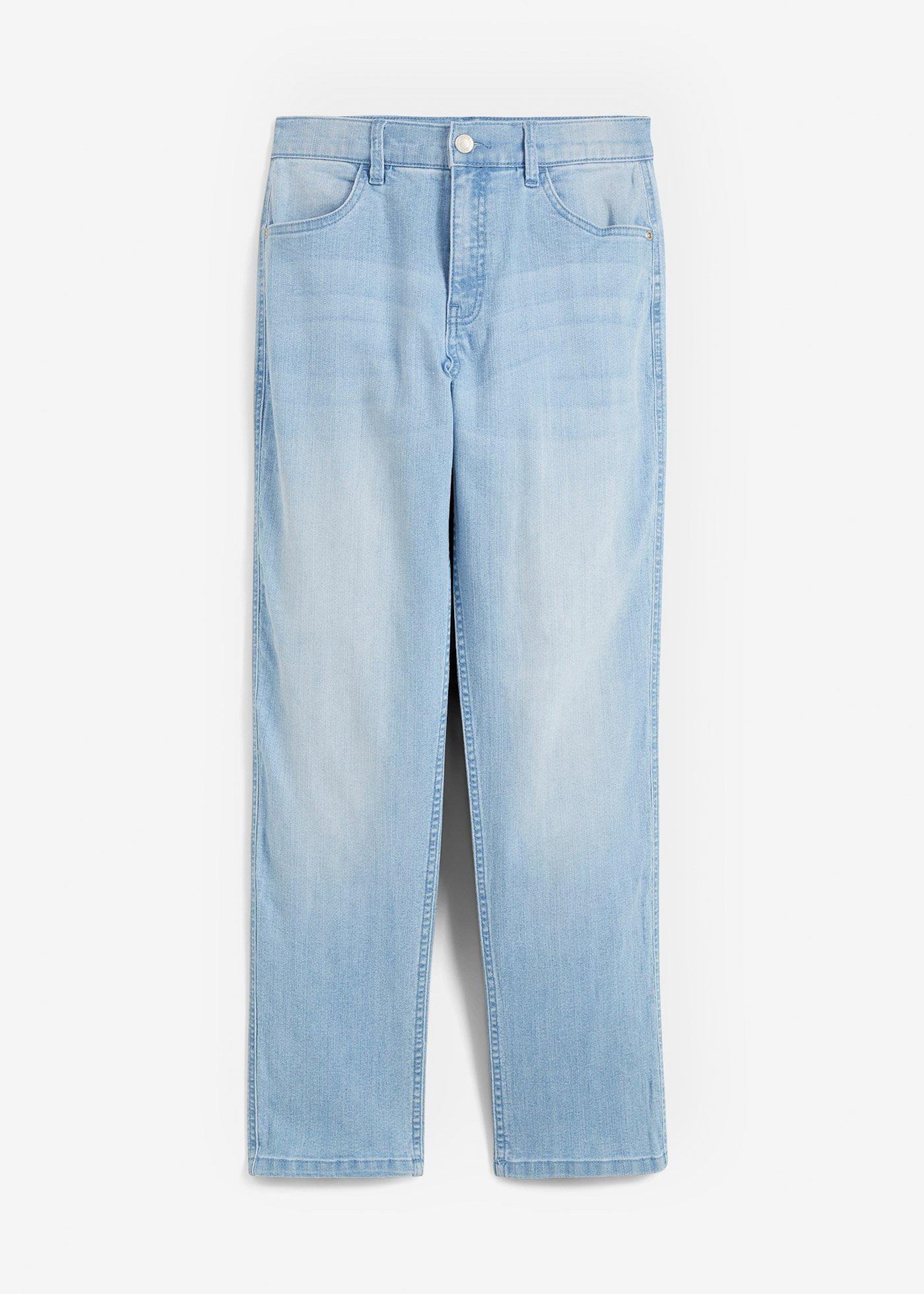 Jeans elasticizzati loose fit con vita regolabile, straight