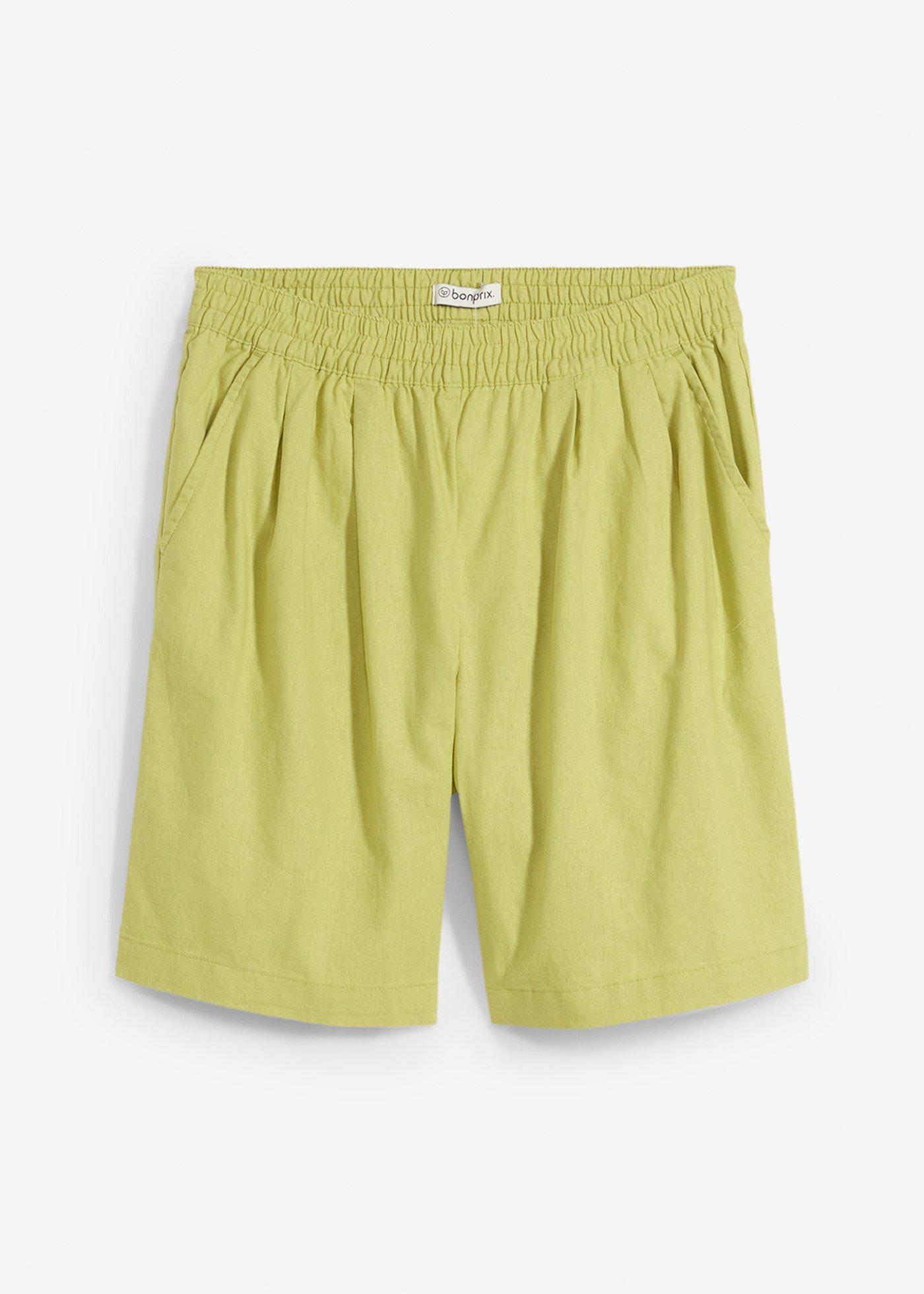 Bermuda in misto lino e cotone
