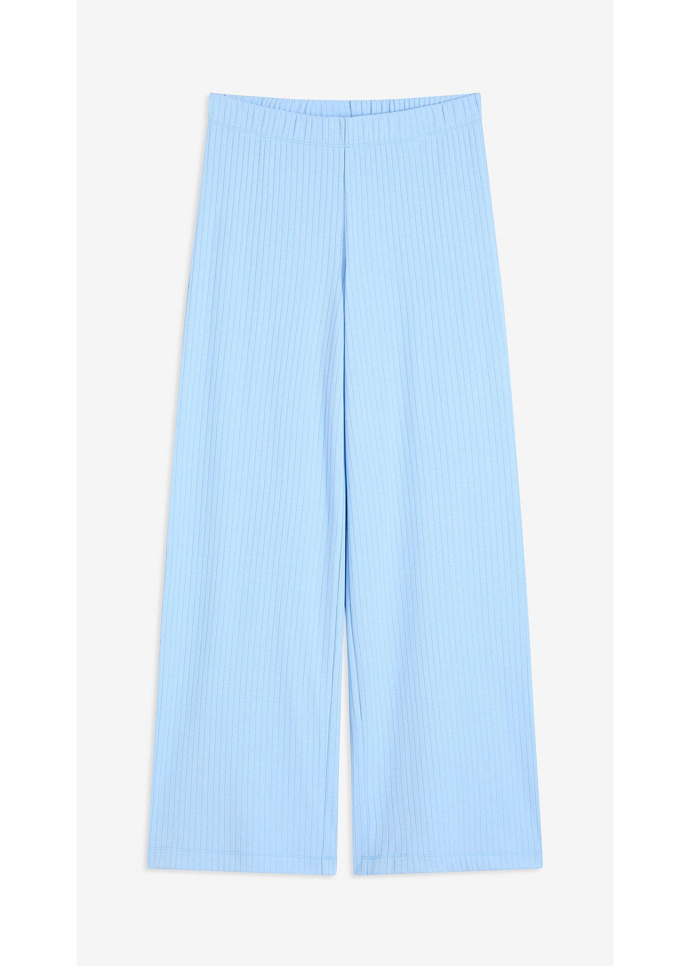 Pantaloni a palazzo con elastico in vita