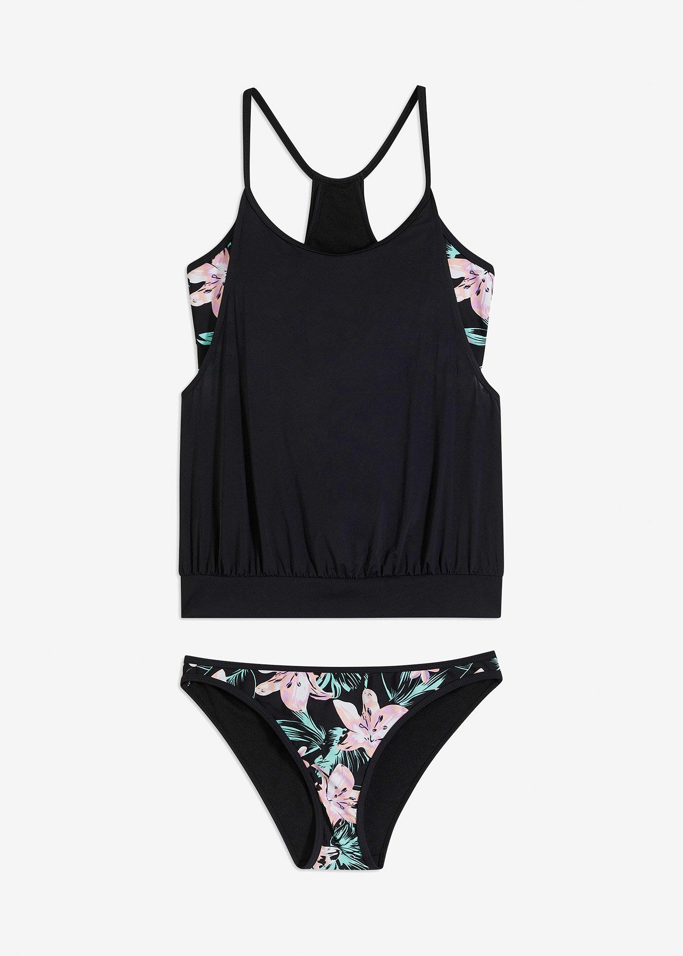 Tankini oversize effetto doppiato (set 2 pezzi)