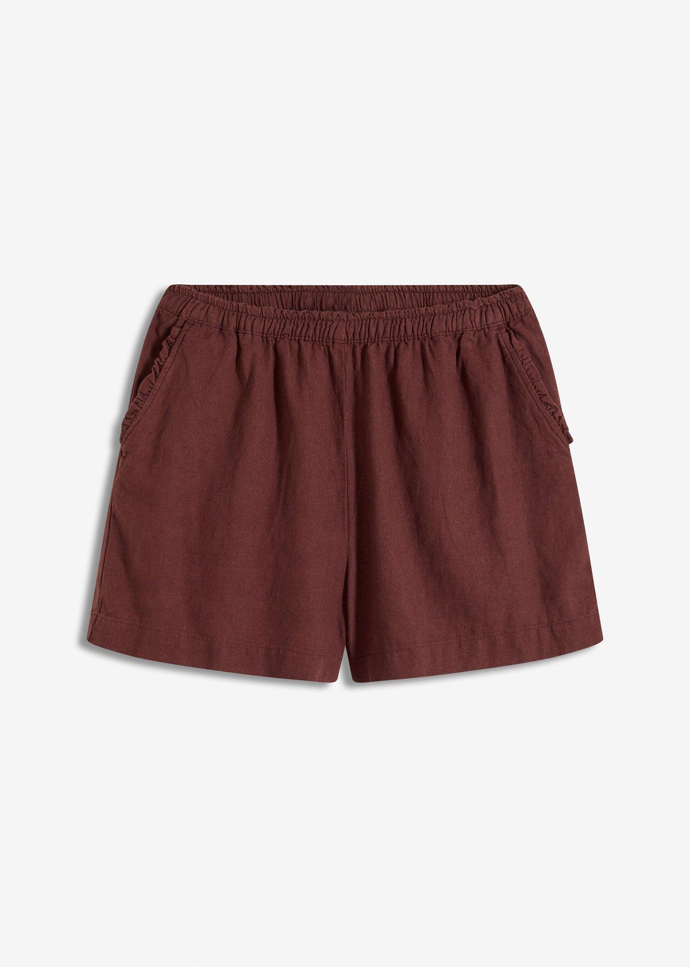 Shorts in misto lino