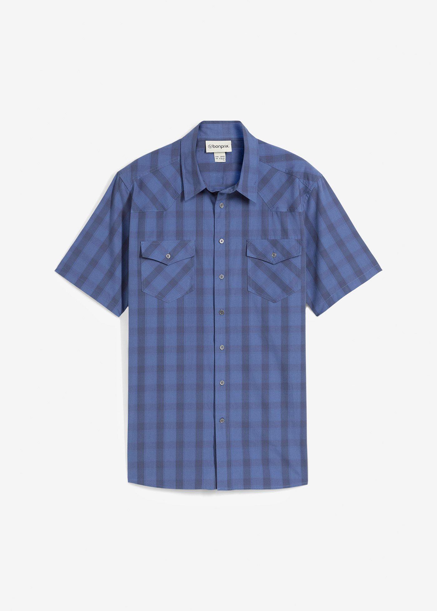 Camicia a maniche corte in puro cotone