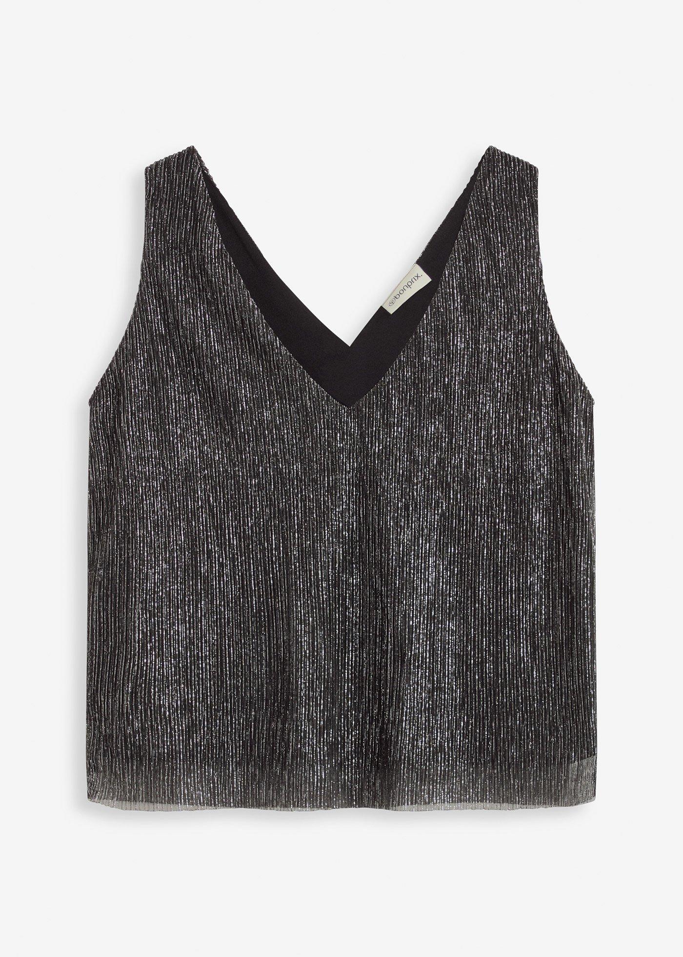 Top cropped con scollatura profonda