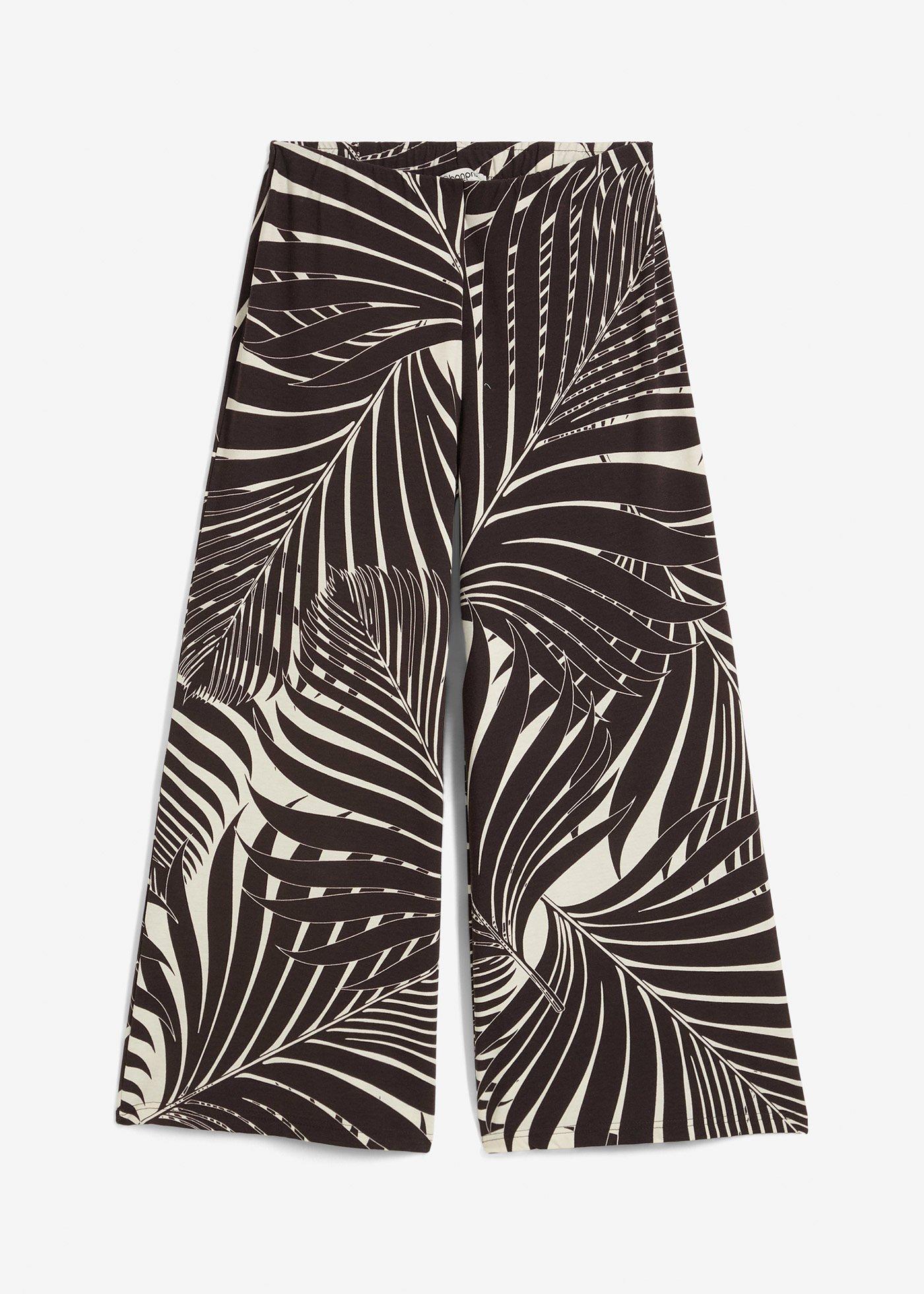 Pantaloni culotte in misto viscosa morbido