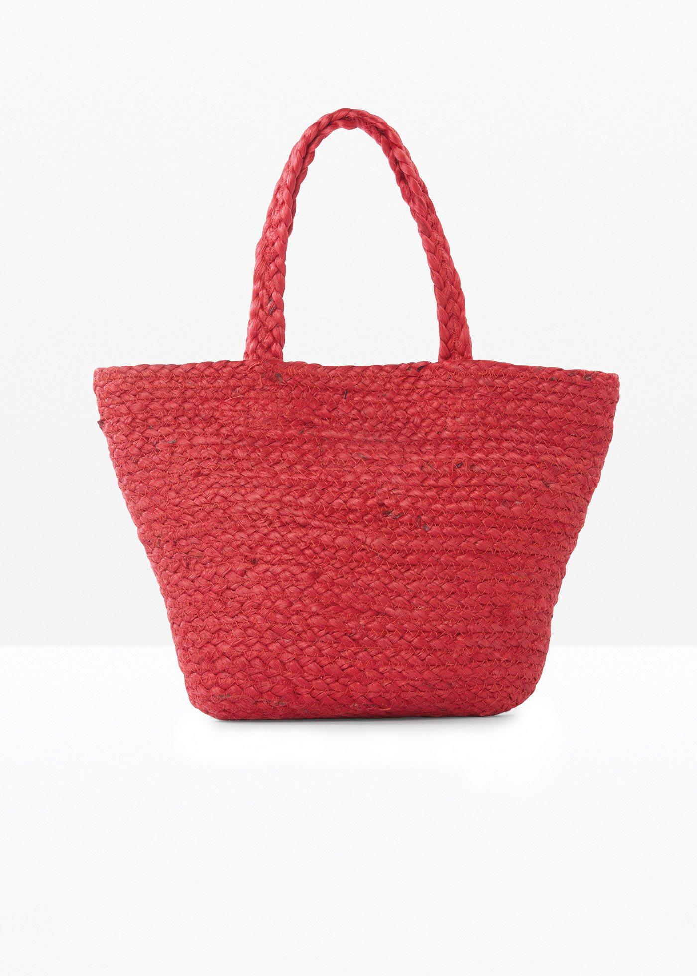 Borsa shopper piccola di paglia