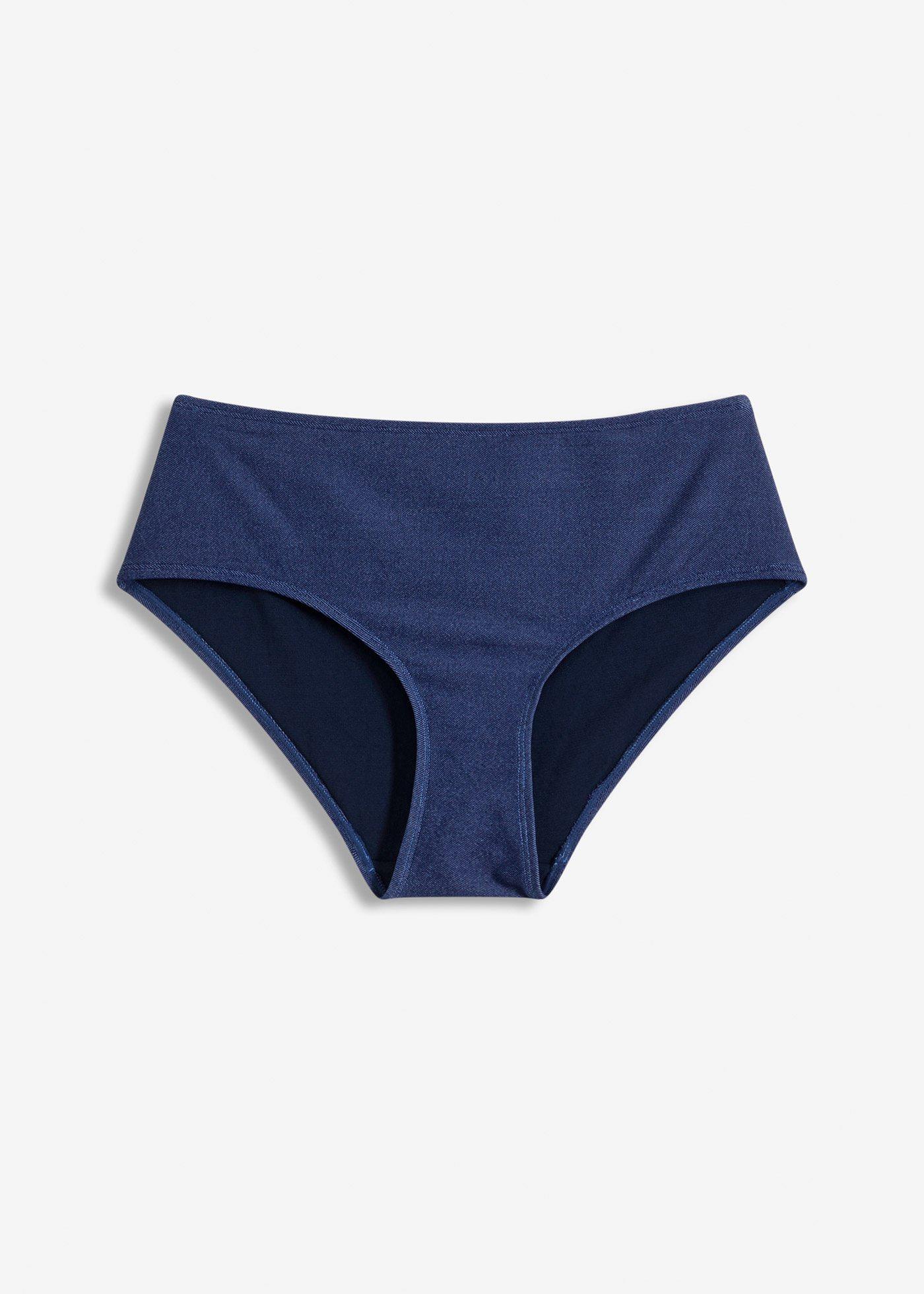 Slip per bikini effetto denim