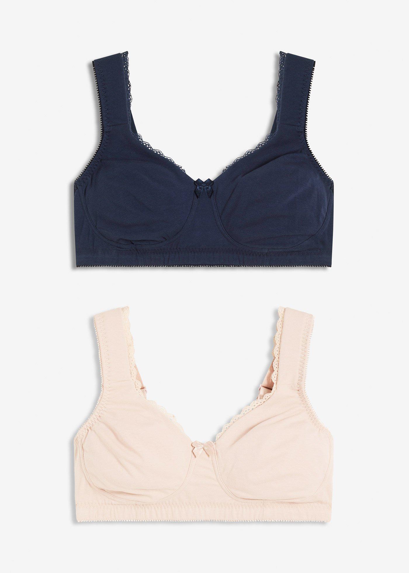 Reggiseno t-shirt minimizer senza ferretto con cotone biologico (pacco da 2)