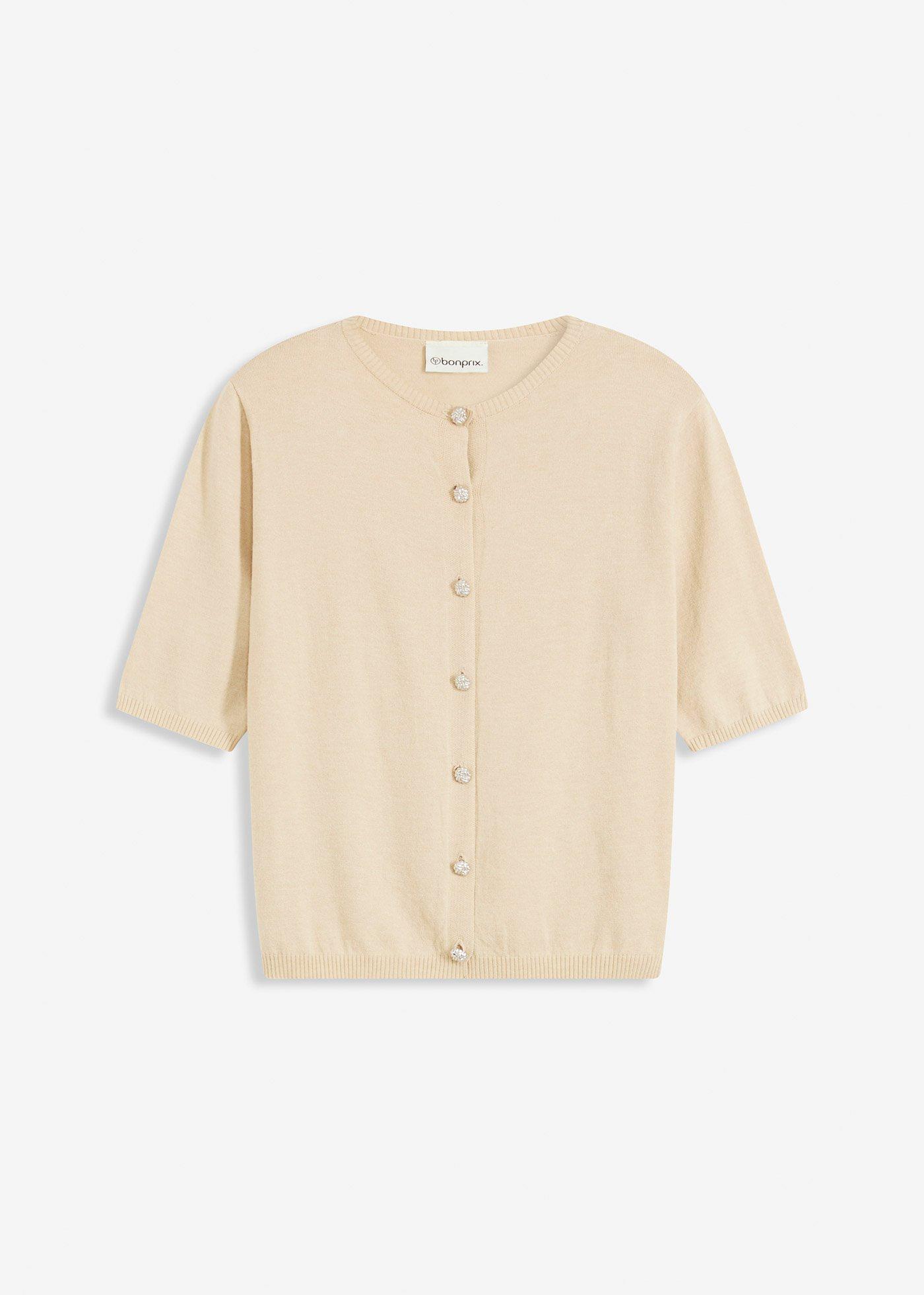 Cardigan in filato fine misto viscosa