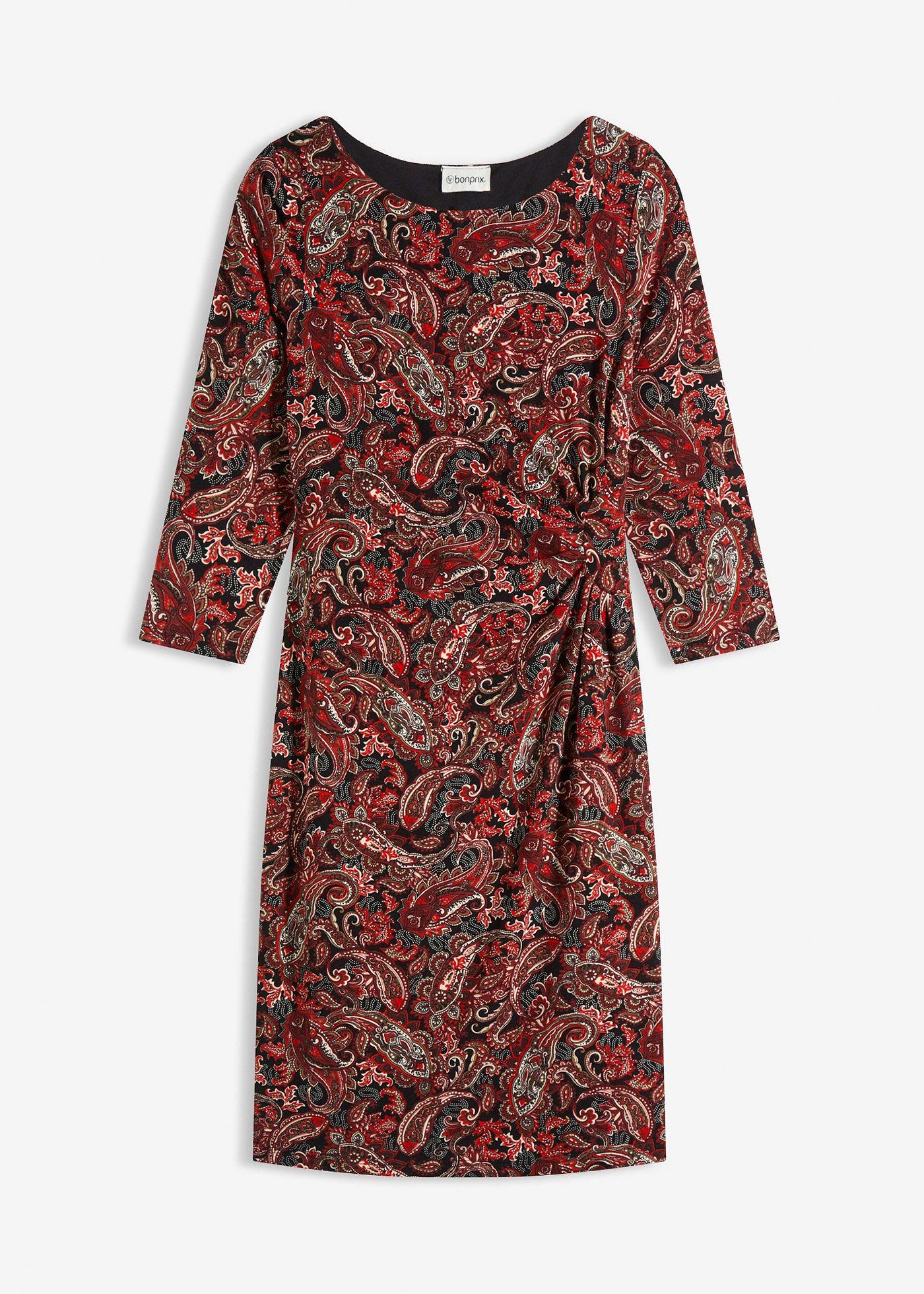 Abito in maglina con fantasia paisley