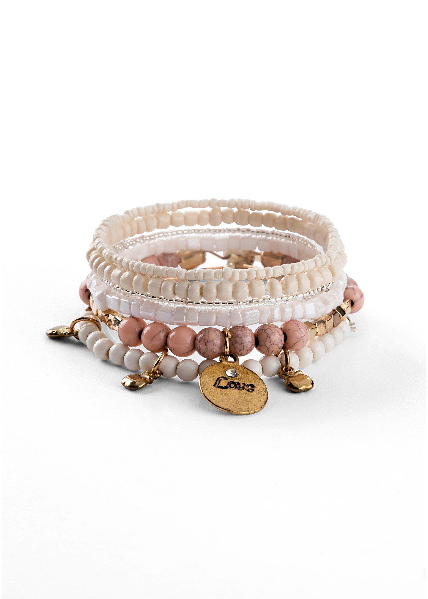 Braccialetti con ciondoli (set 6 pezzi)