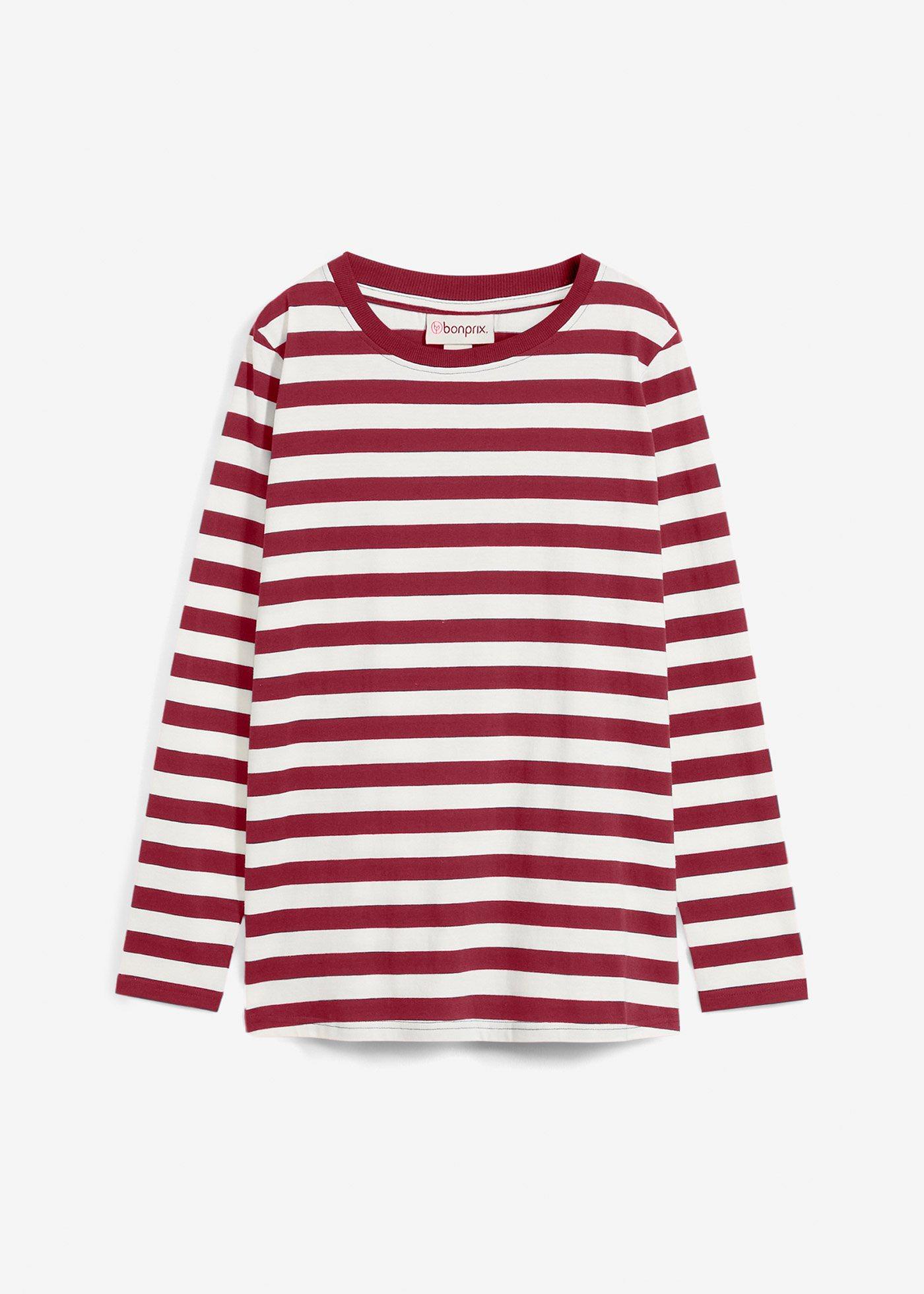 Maglia a righe in puro cotone biologico