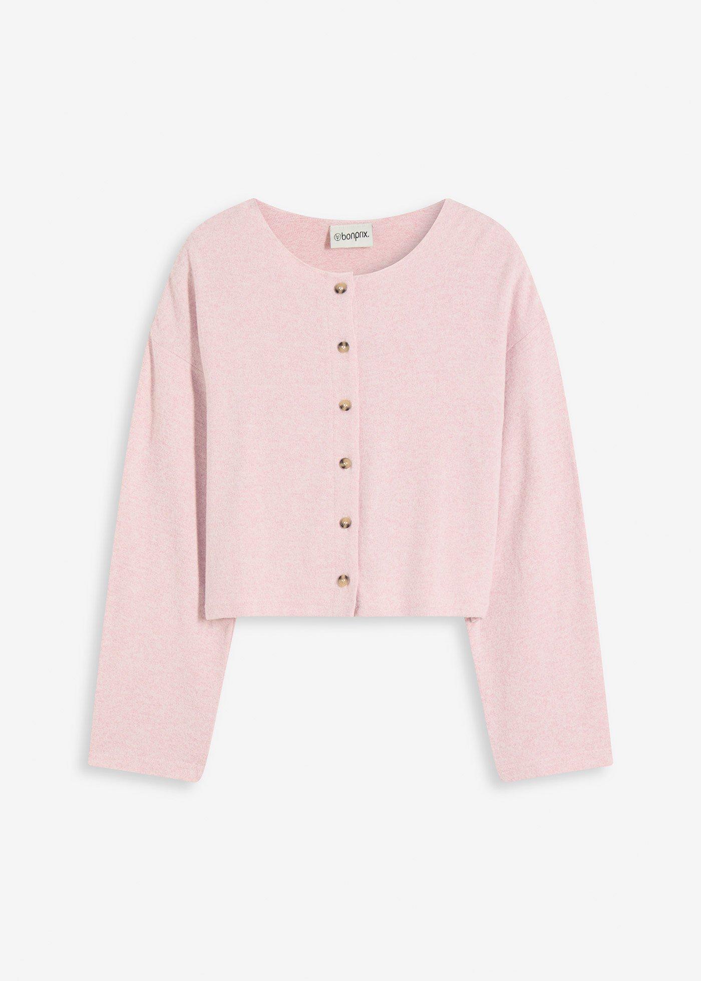 Cardigan in maglia fine a coste