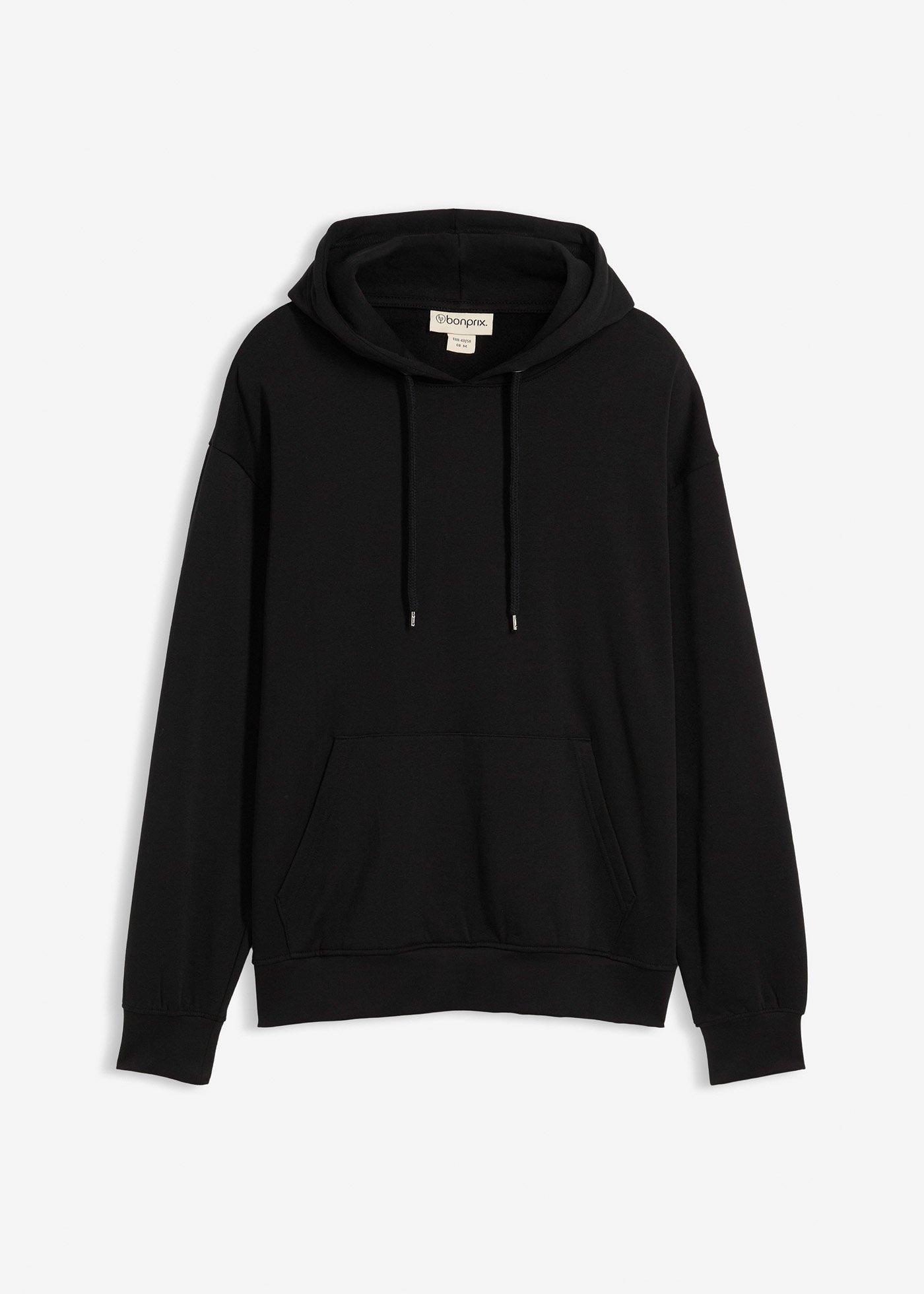 Felpa con cappuccio in puro cotone biologico, loose fit