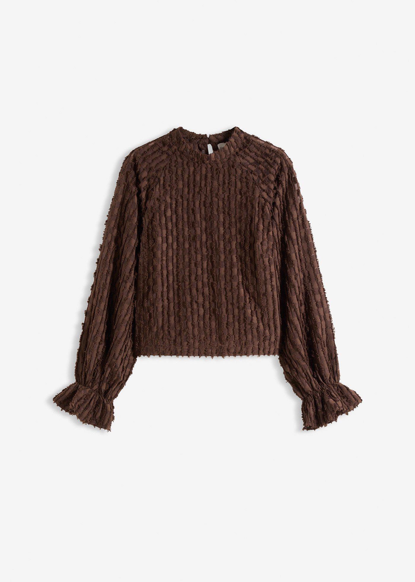 Blusa in materiale operato