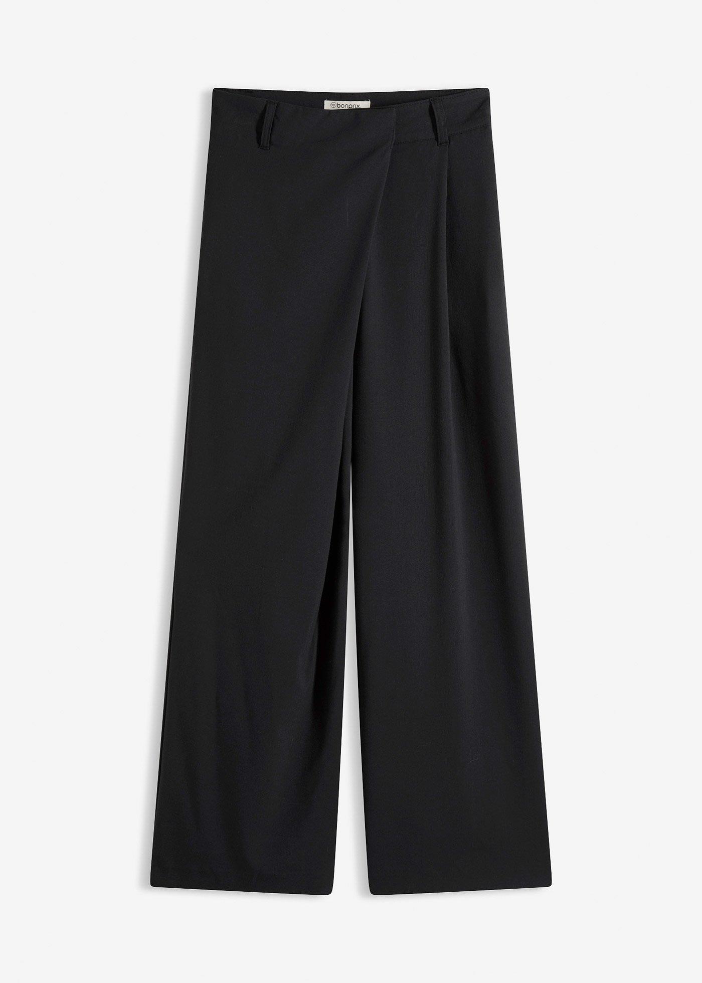 Pantaloni larghi in misto viscosa fluente