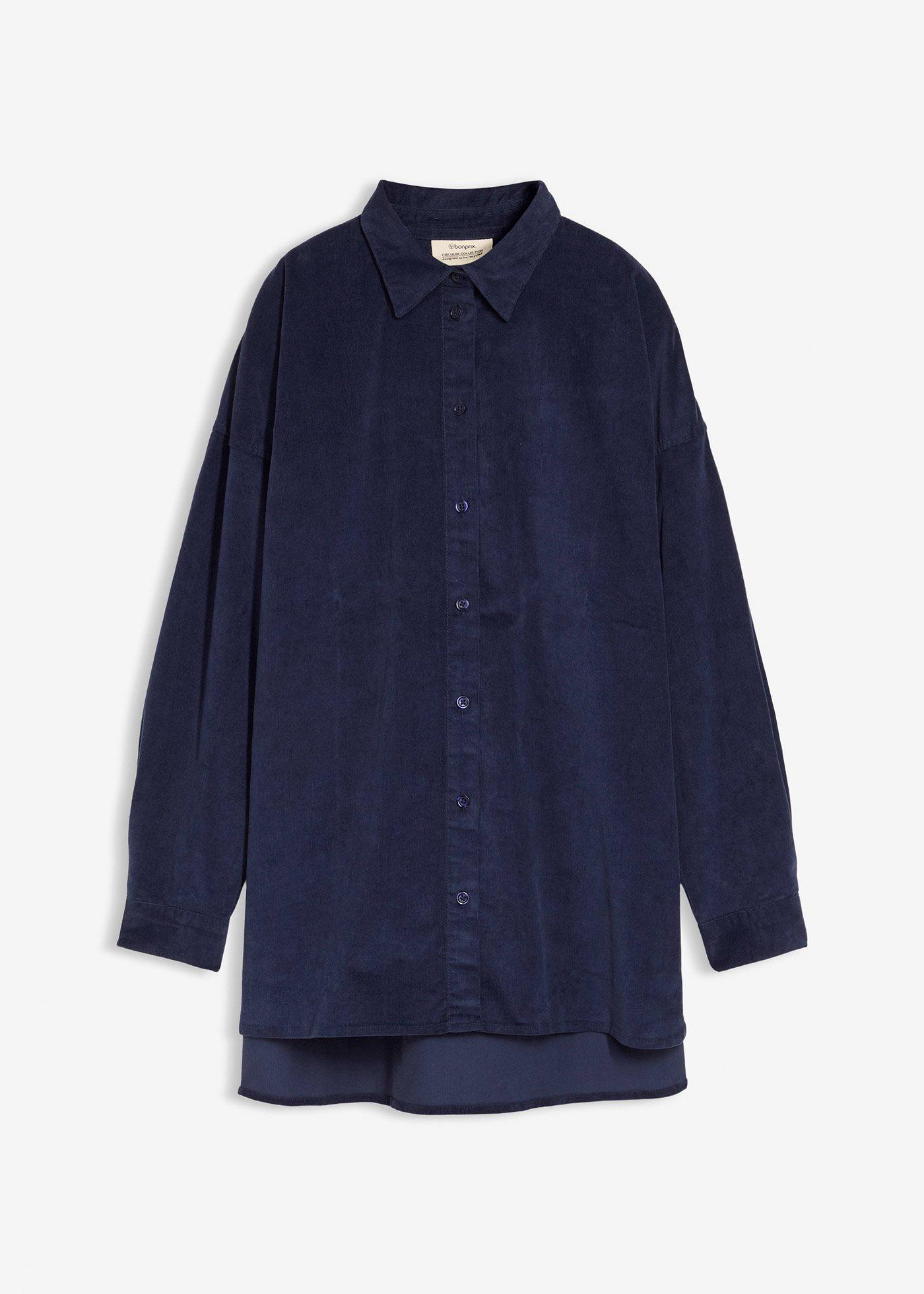 Camicia oversize in velluto a coste