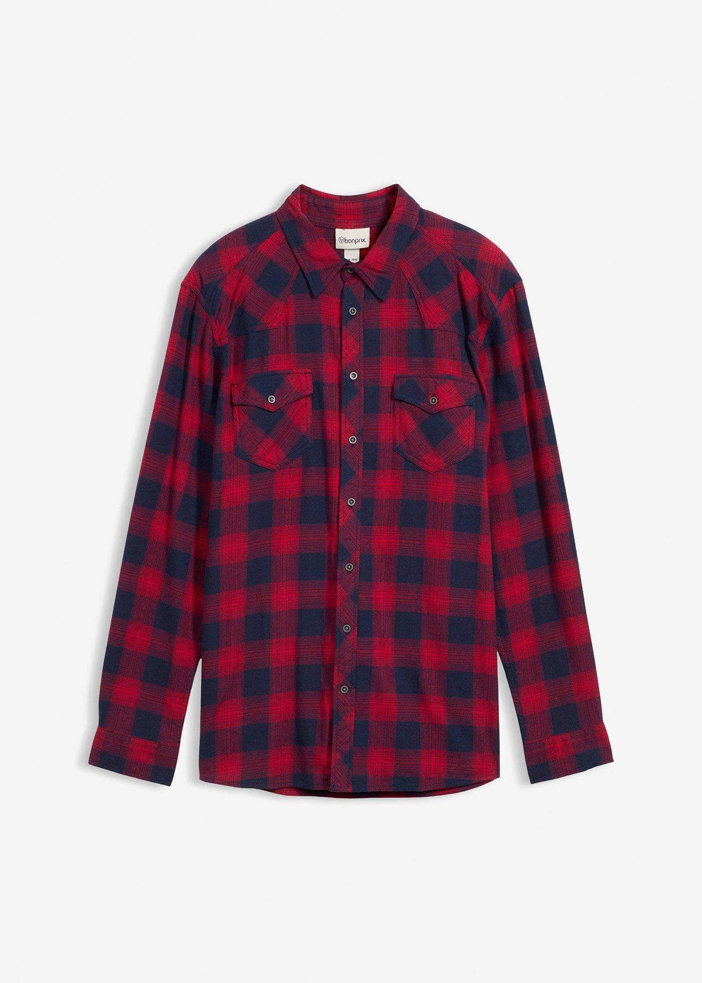 Camicia in flanella di puro cotone