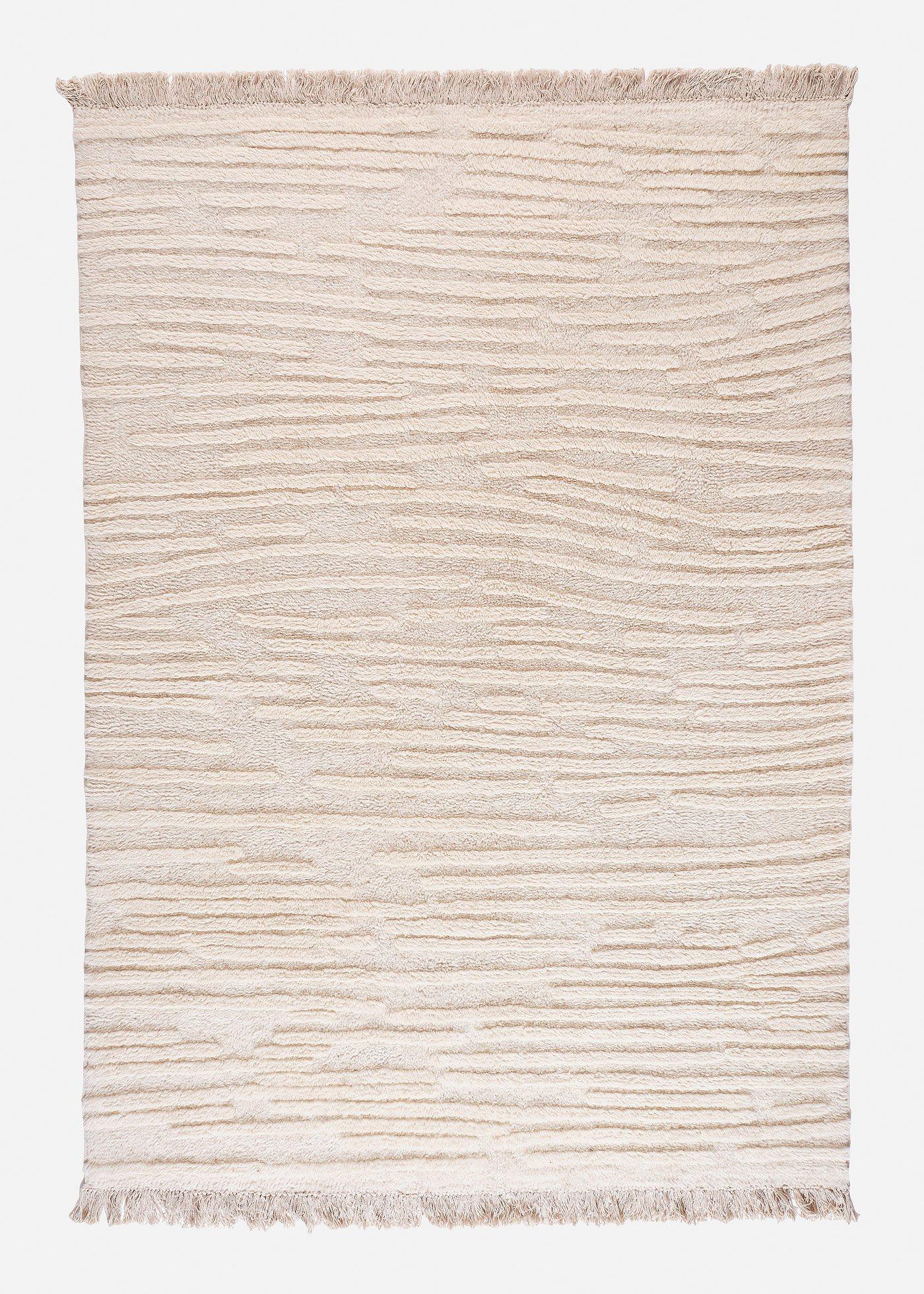 Tappeto Kilim con struttura a rilievo e frange