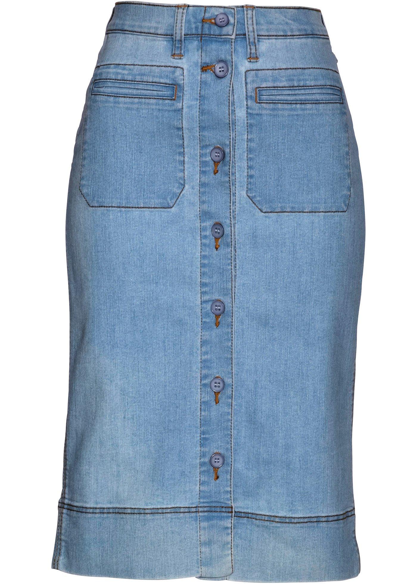 Gonna di jeans con bottoni