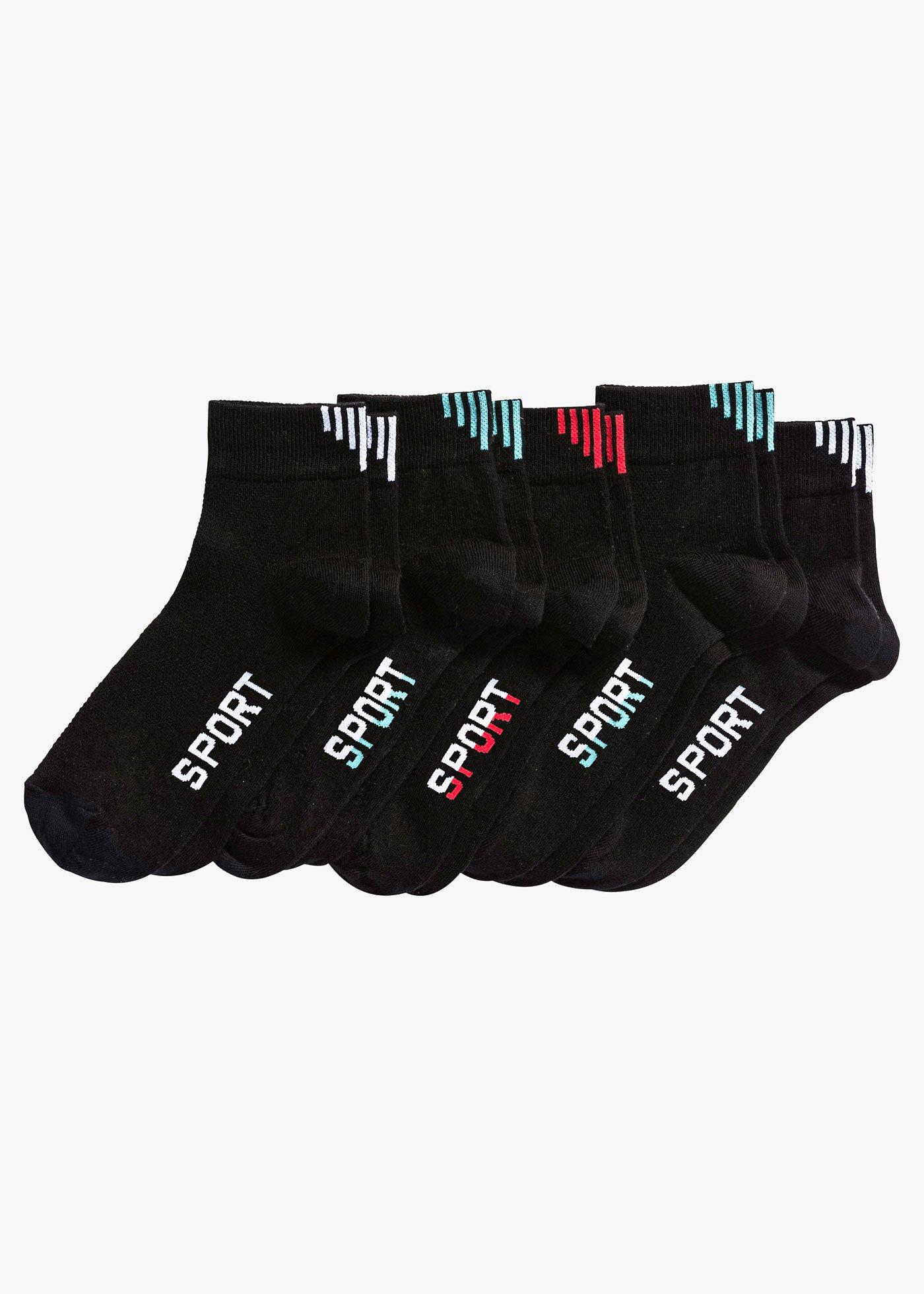 Calzini sportivi con cotone biologico (pacco da 5 paia)