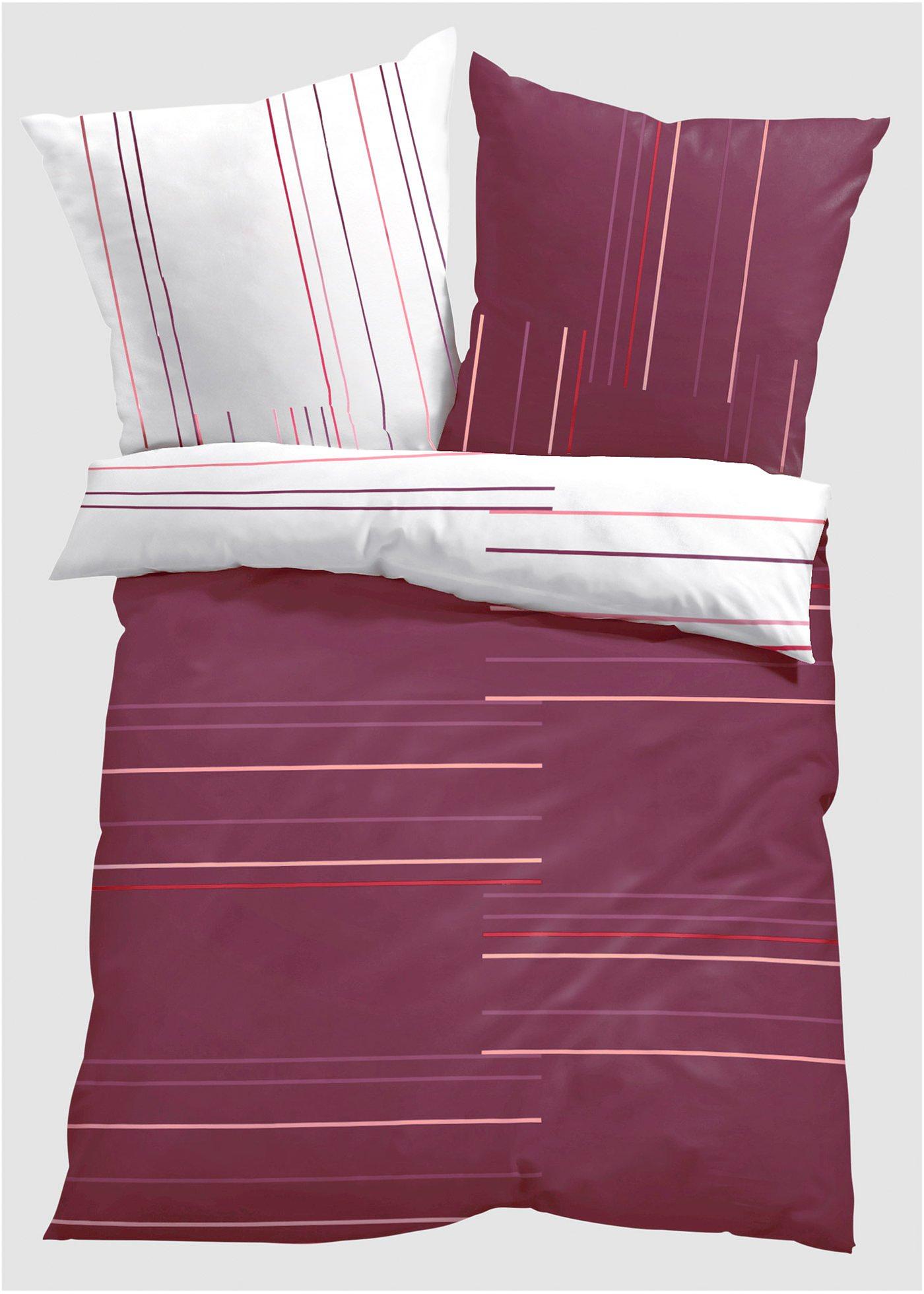 Biancheria da letto double-face in misto cotone