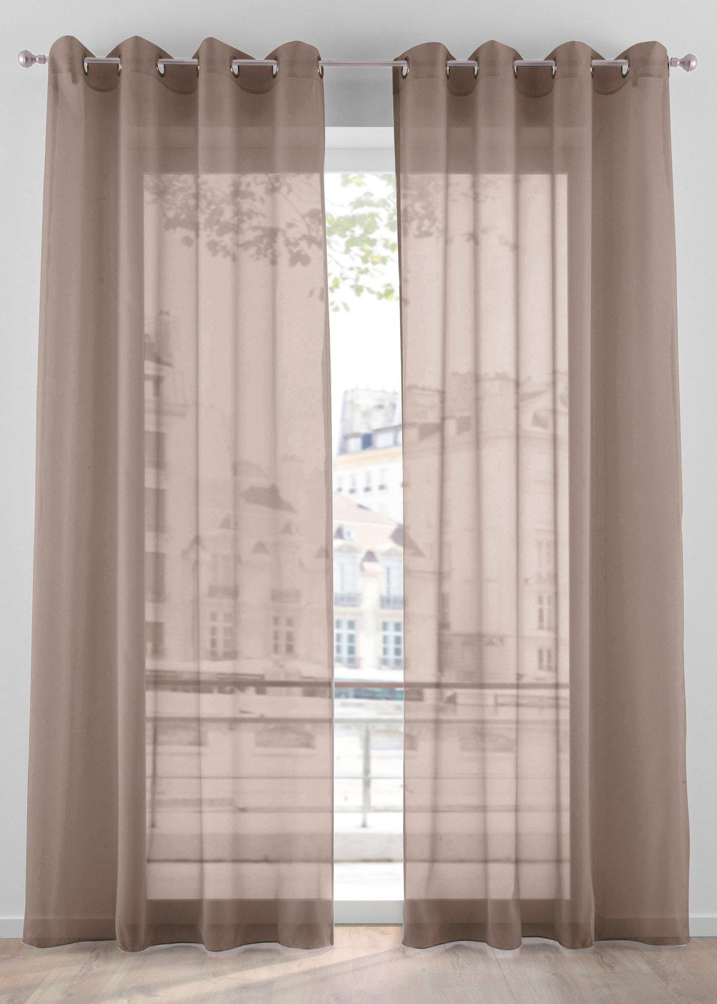 Tenda trasparente in voile leggero (pacco da 1)