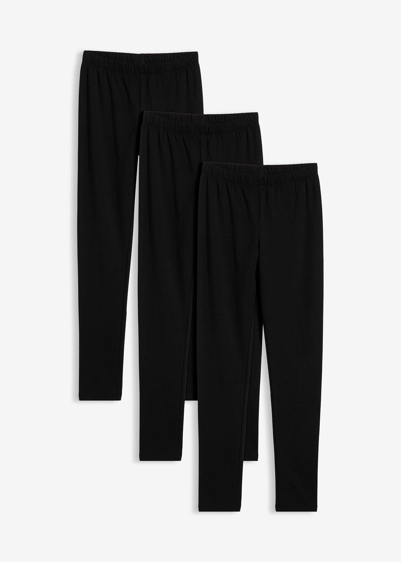 Leggings termici in misto cotone elasticizzato (pacco da 3)