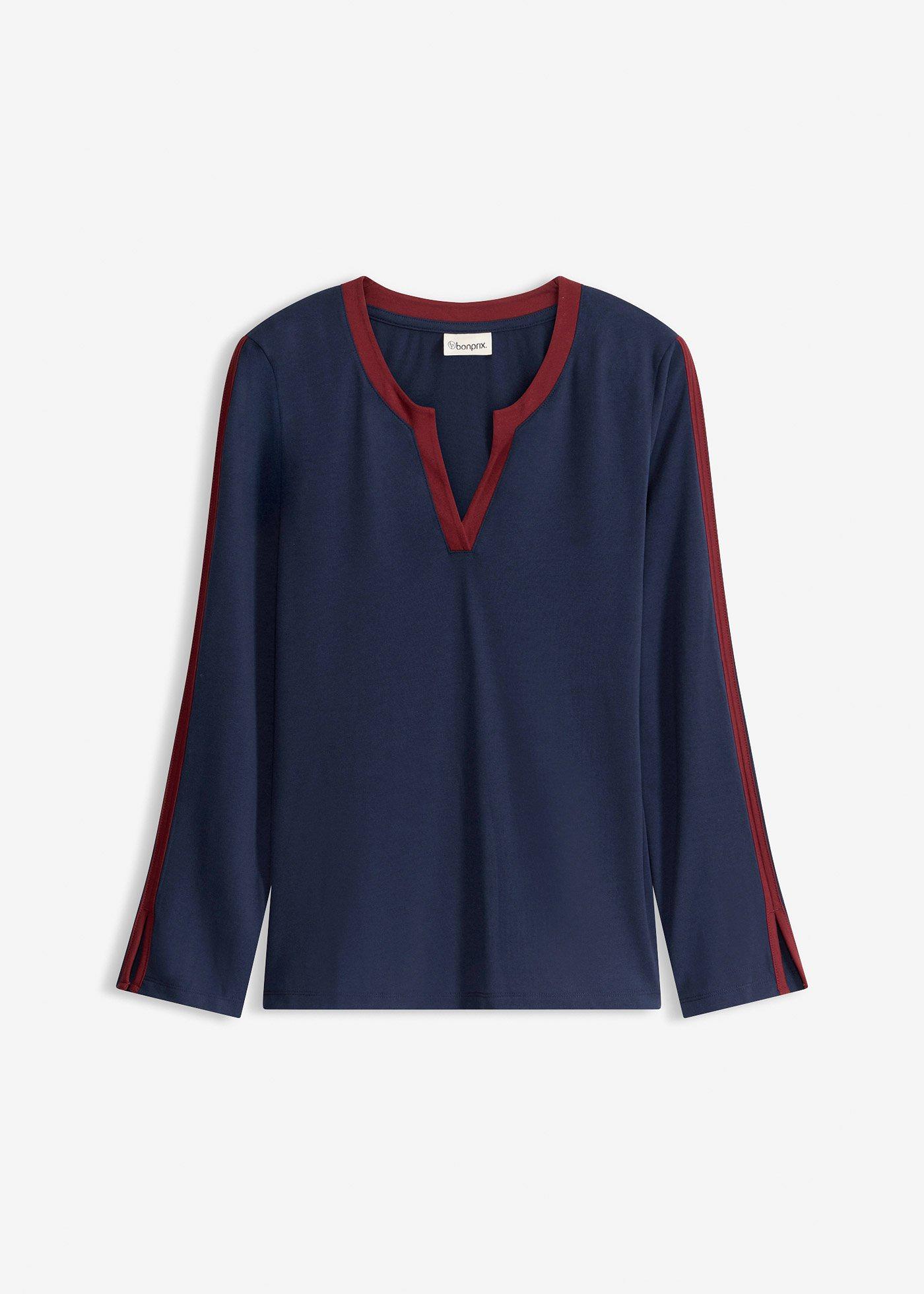 Maglia a maniche lunghe con spacchi